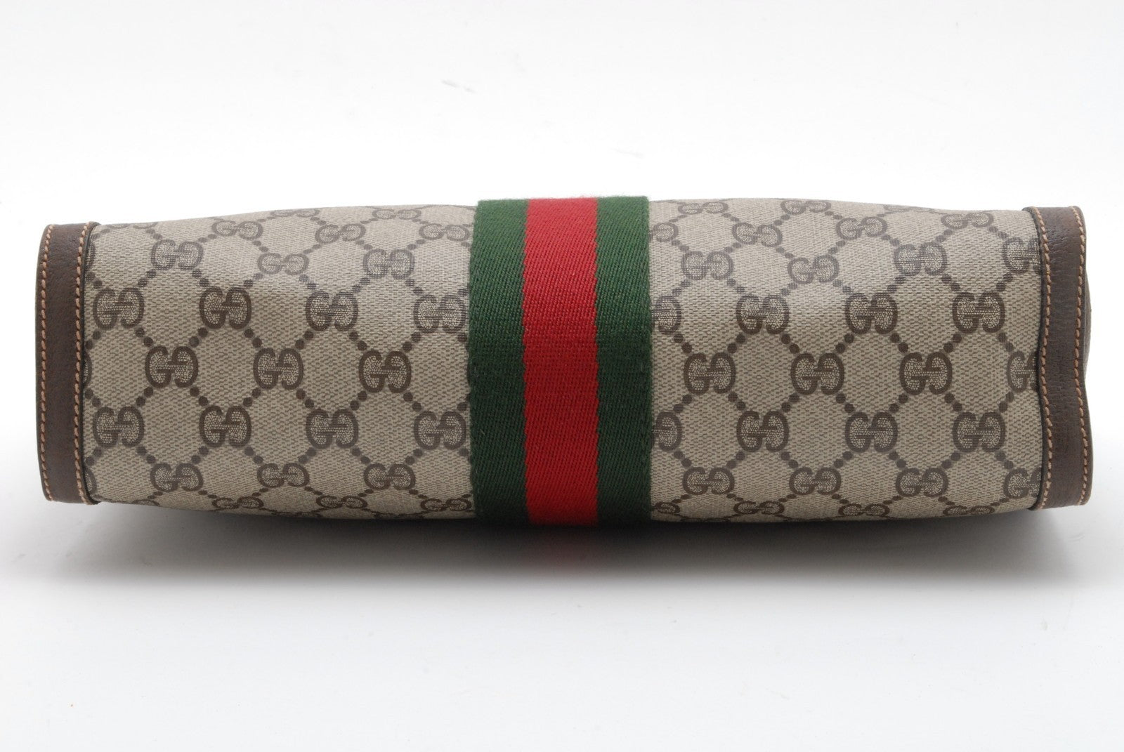 Gucci GG Supreme Web Clutch - Beige, PVC Leather