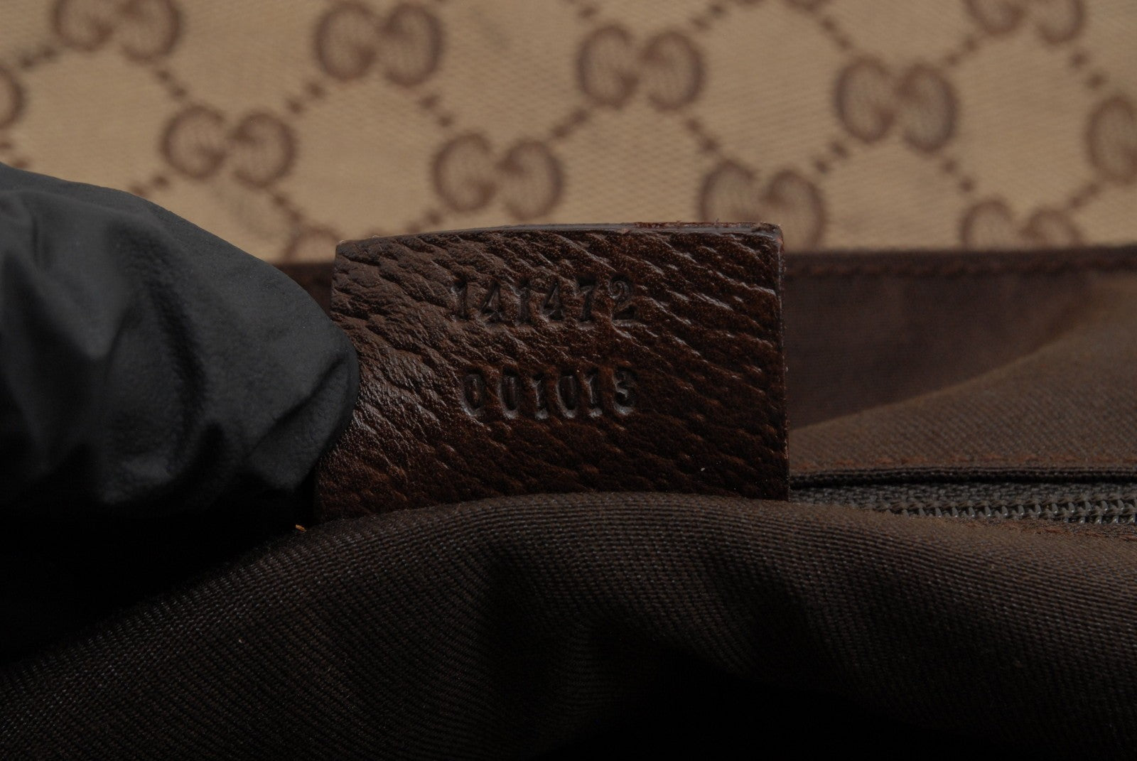 Gucci GG Canvas Tote Bag - Beige Brown, Canvas Leather
