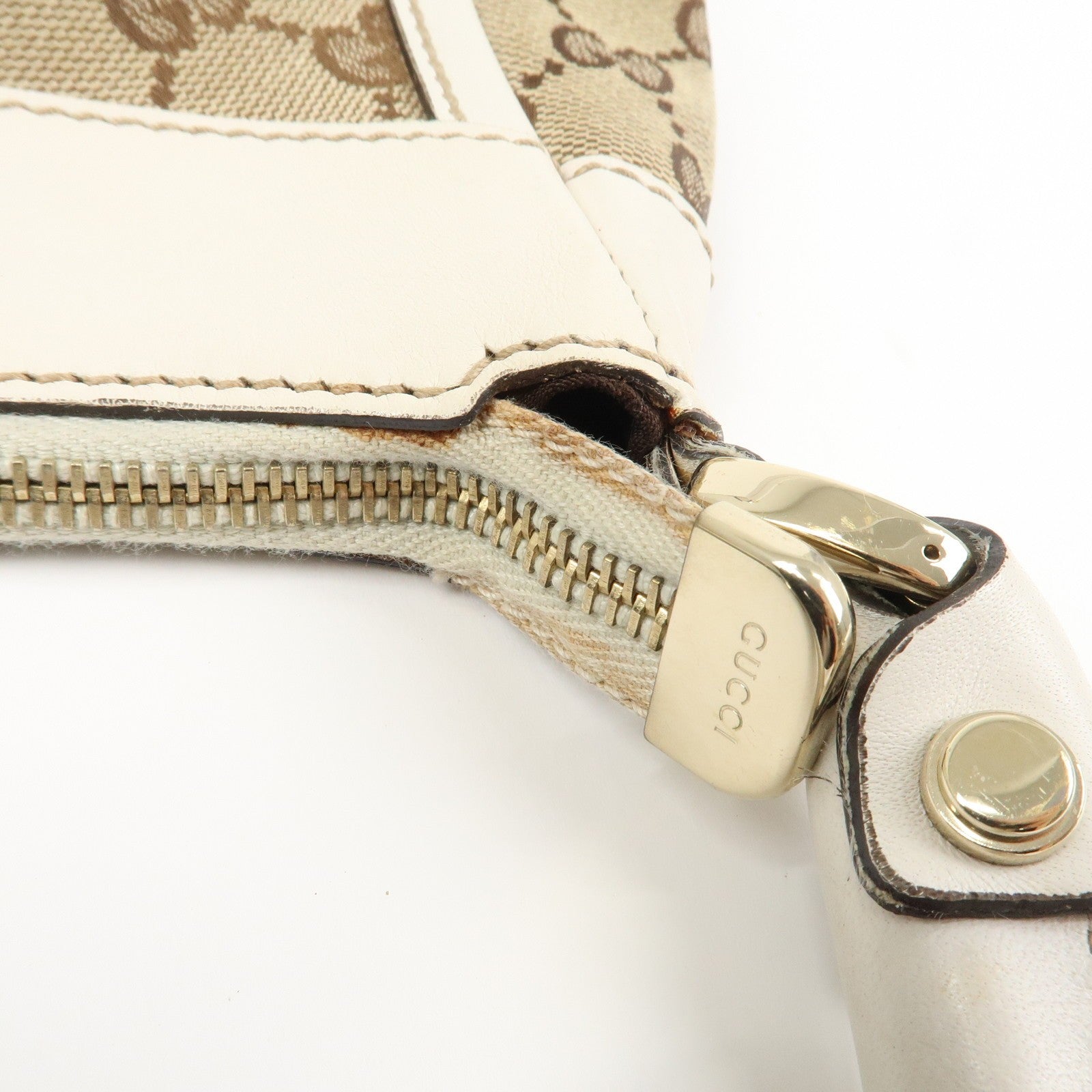 Gucci Abbey Shoulder Bag - Beige White, GG Canvas Leather