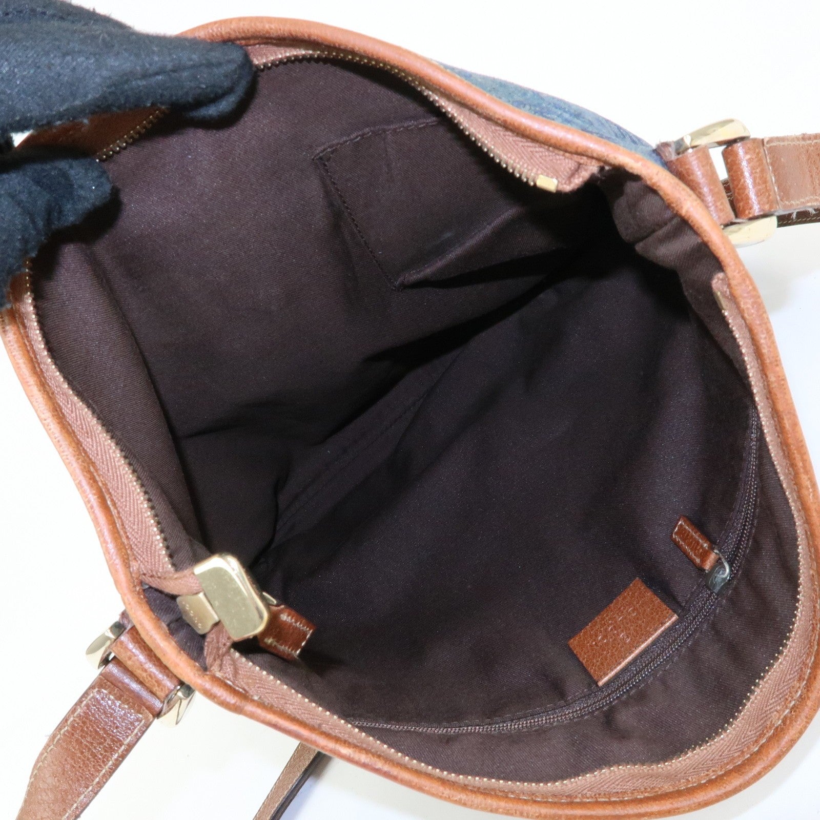 Gucci Abbey Shoulder Bag - Blue, Denim and Leather