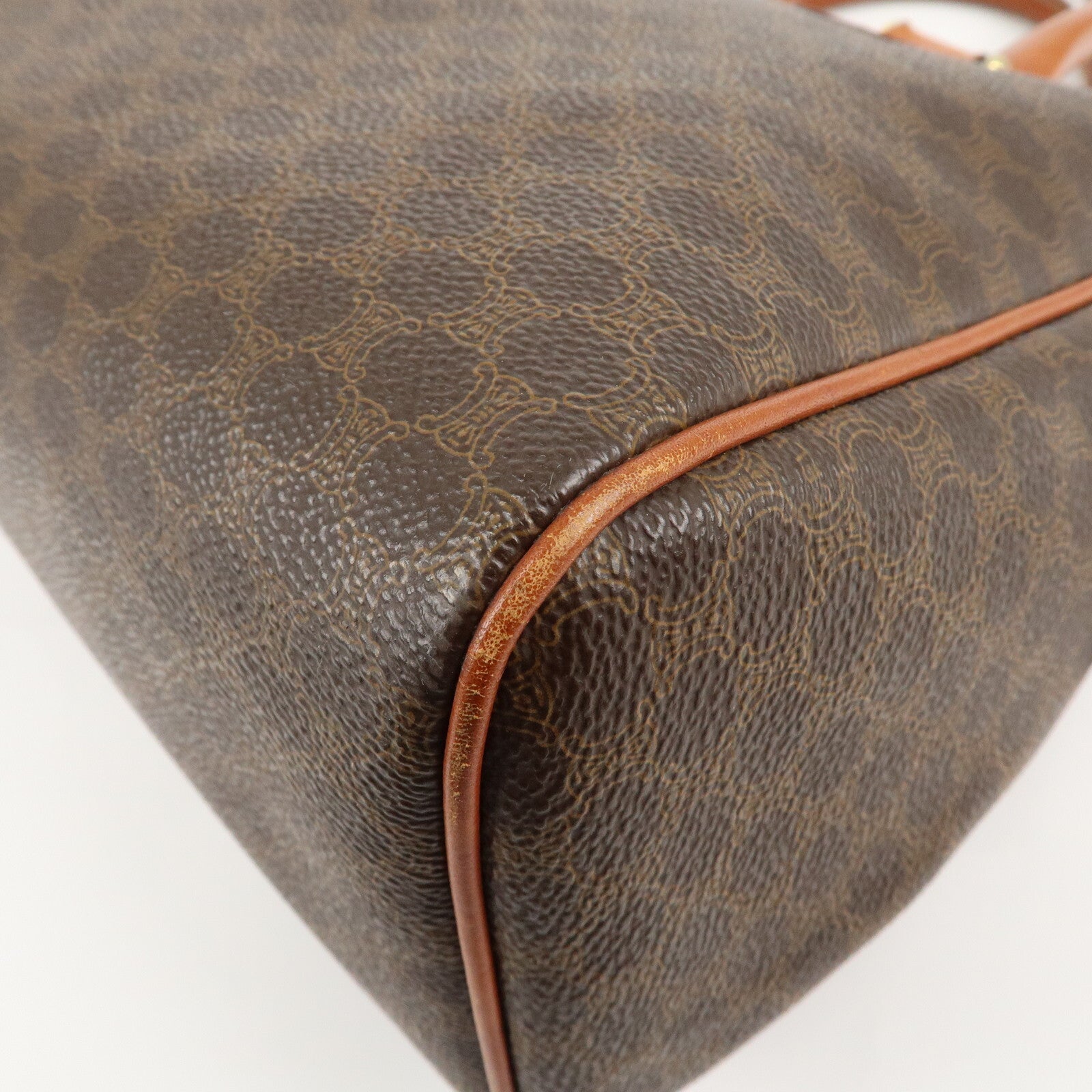 Celine Macadam PVC Leather Boston Bag - Brown, PVC, Leather