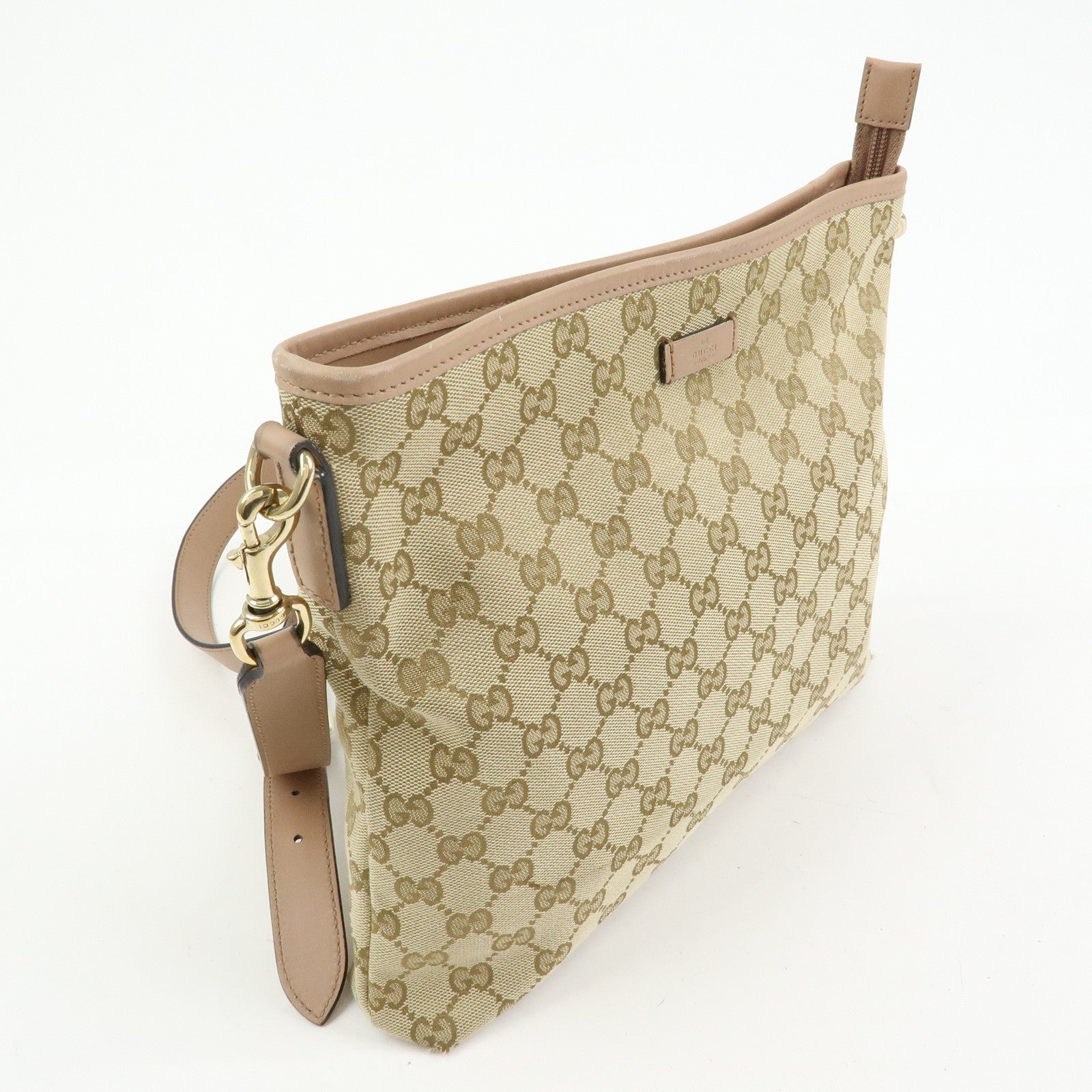Gucci Shoulder Crossbody Bag - Beige Pink, GG Canvas Leather