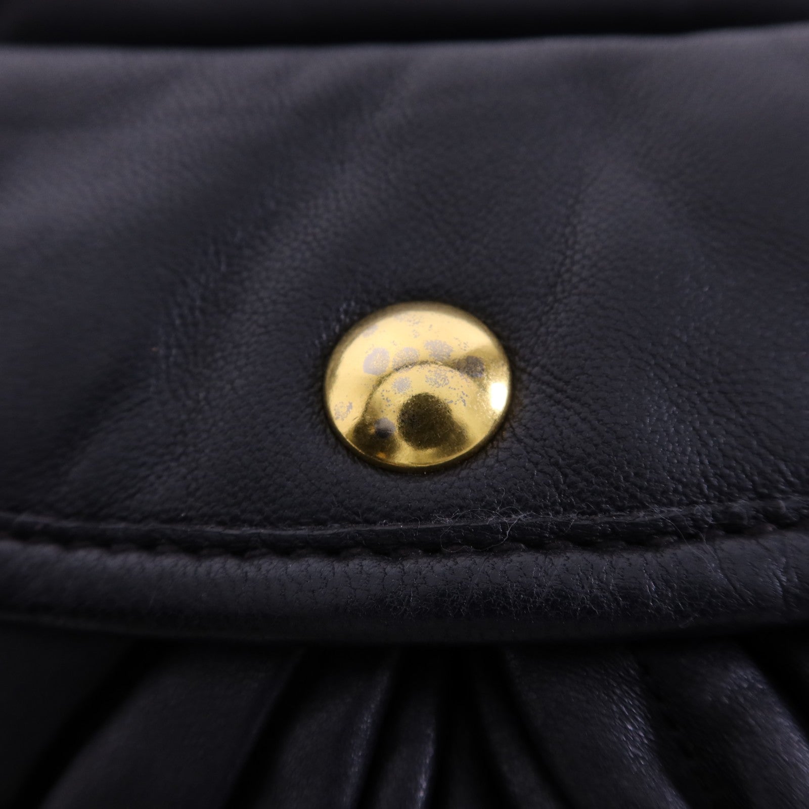 Miu Miu GHW 2 Way Shoulder Bag - Black, Lambskin Leather