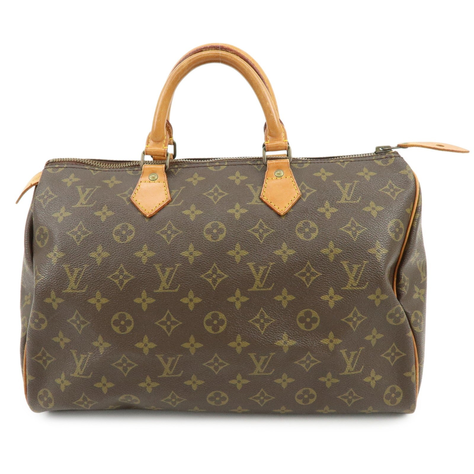 Louis Vuitton Speedy 35 Handbag - Brown, Monogram Canvas, Leather
