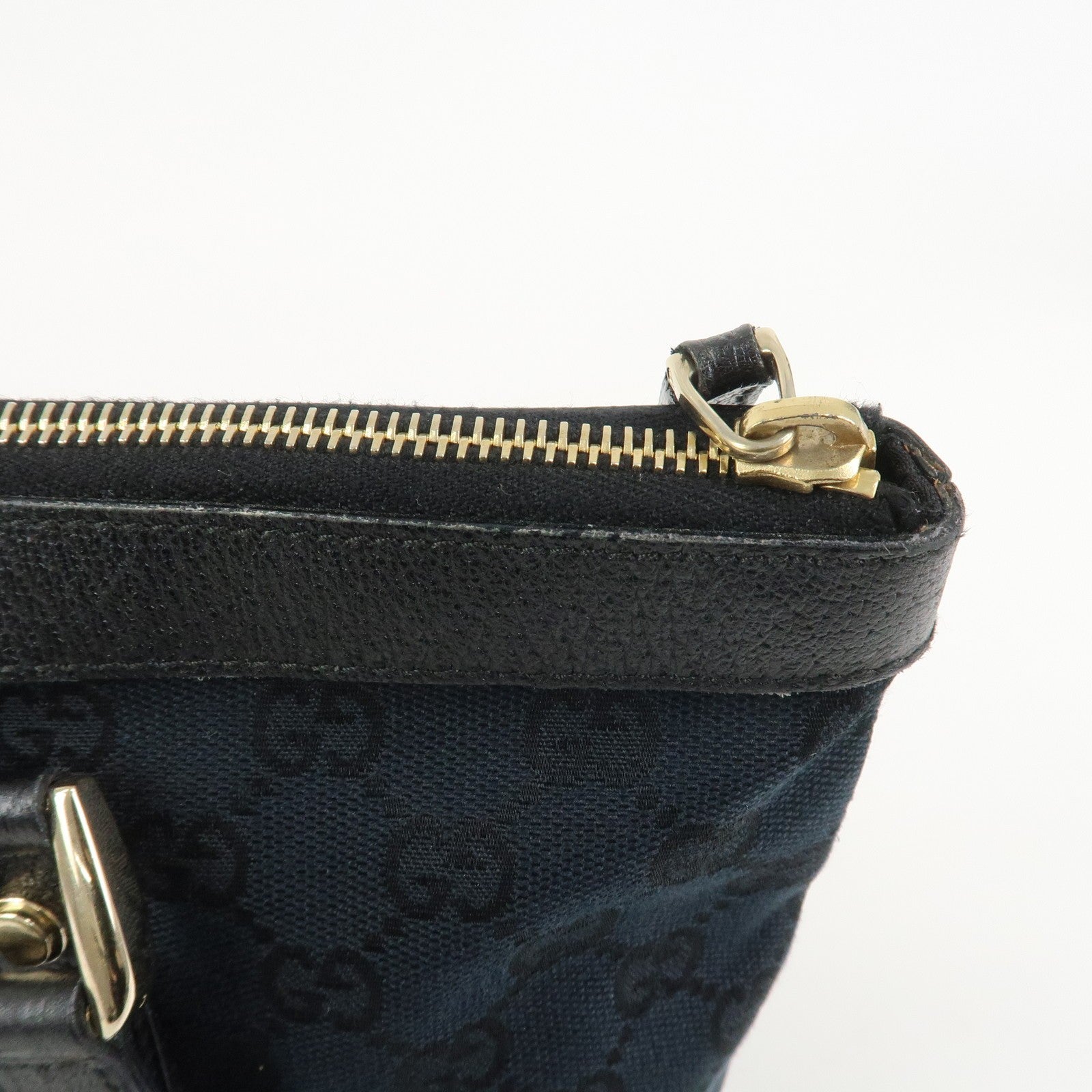 Gucci Abbey Tote Bag - Black, GG Canvas, Leather
