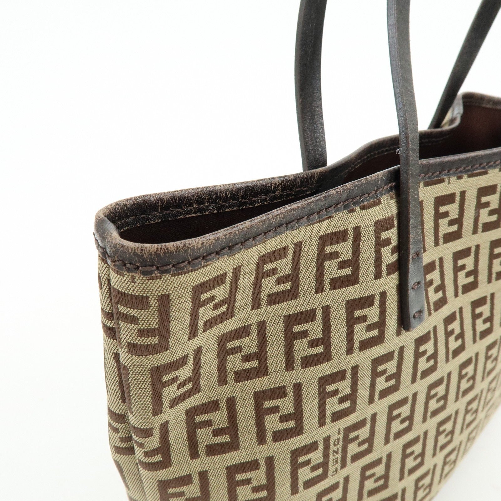 Fendi Zucchino Tote Bag - Brown, Canvas Leather