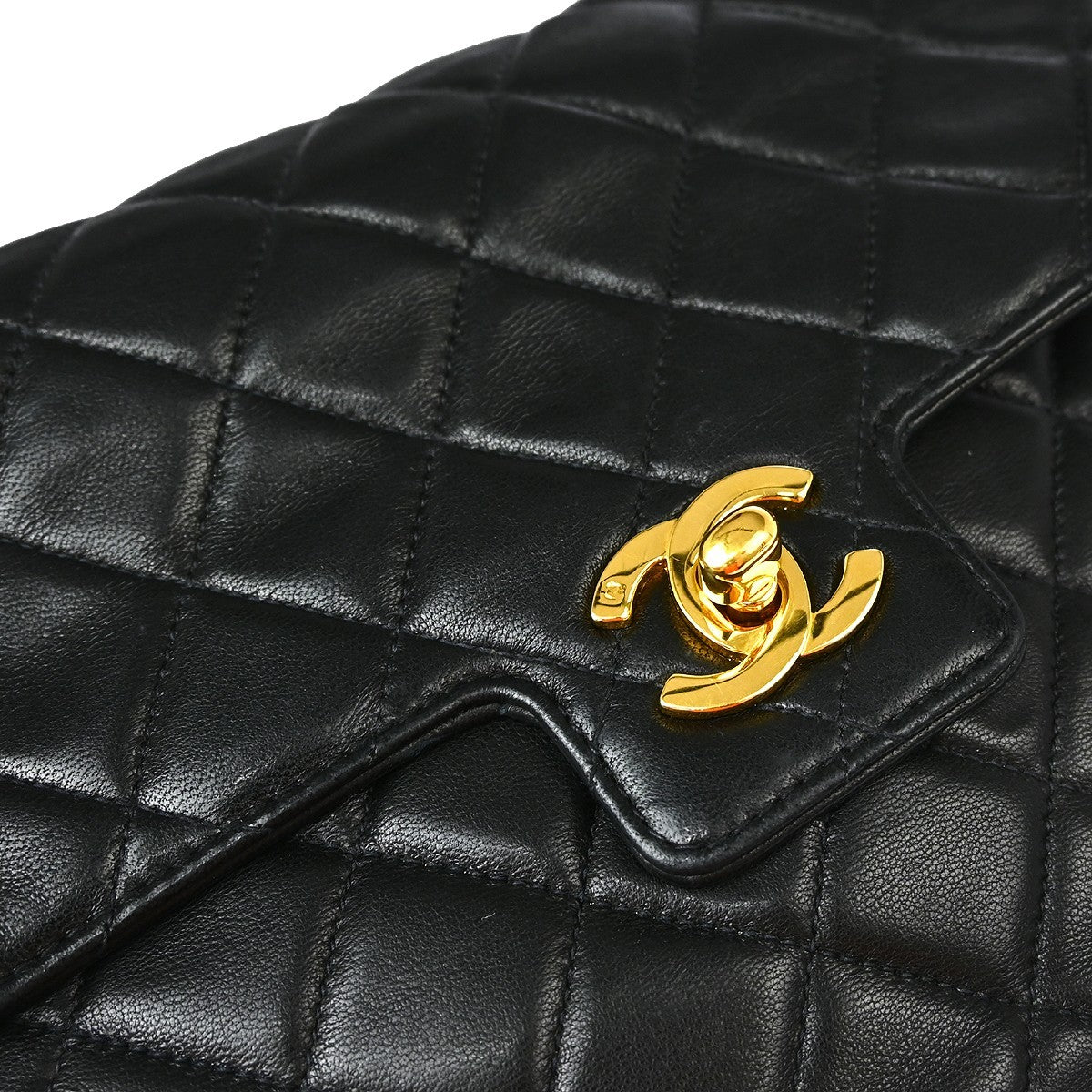 Chanel Top Handle Handbag - Black, Lambskin