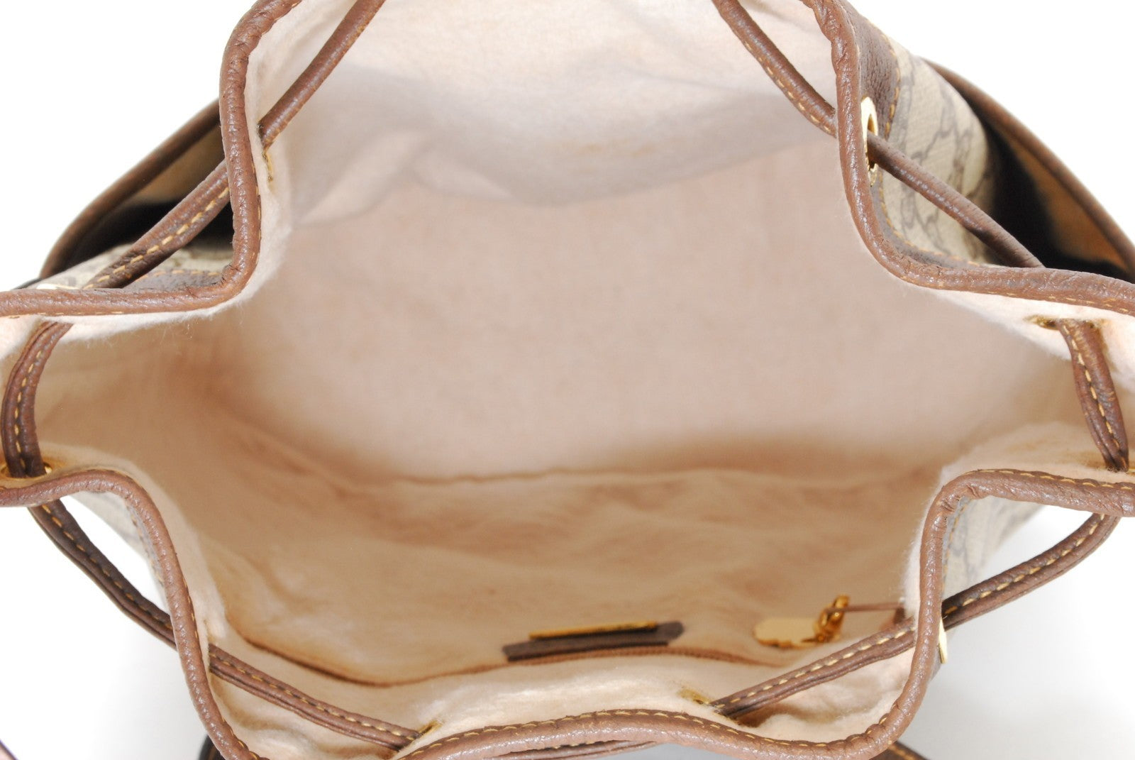 Gucci GG Bucket Bag Shoulder Bag - Beige Brown, Canvas Leather