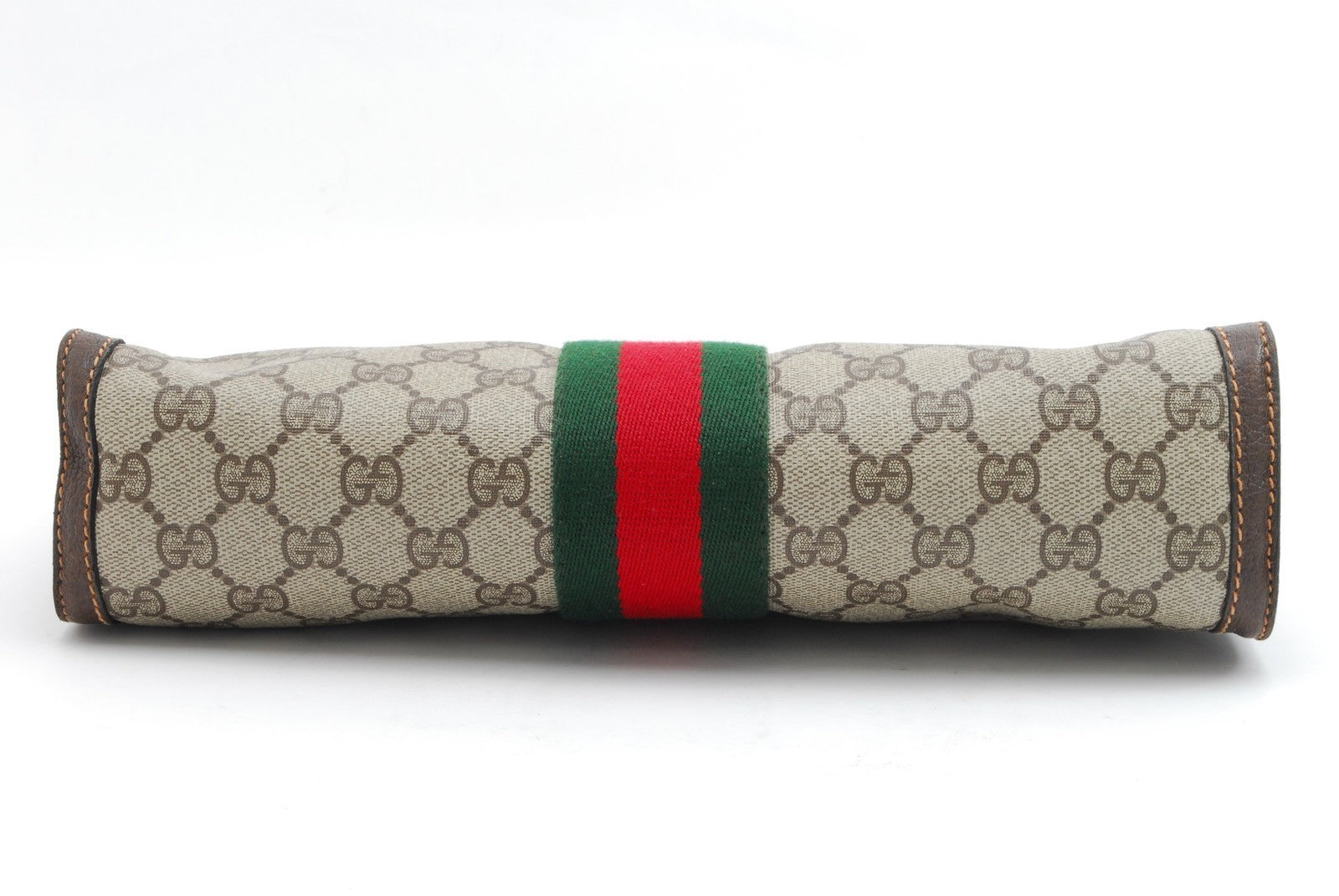 Gucci GG Supreme Web Clutch Bag - Beige, PVC
