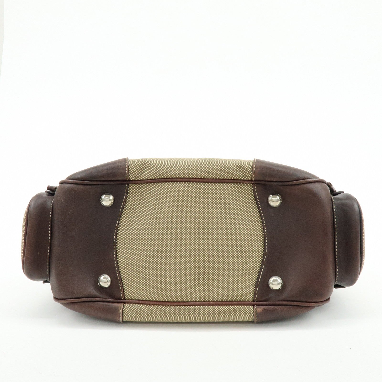 Prada Shoulder Bag - Beige, Canvas Leather