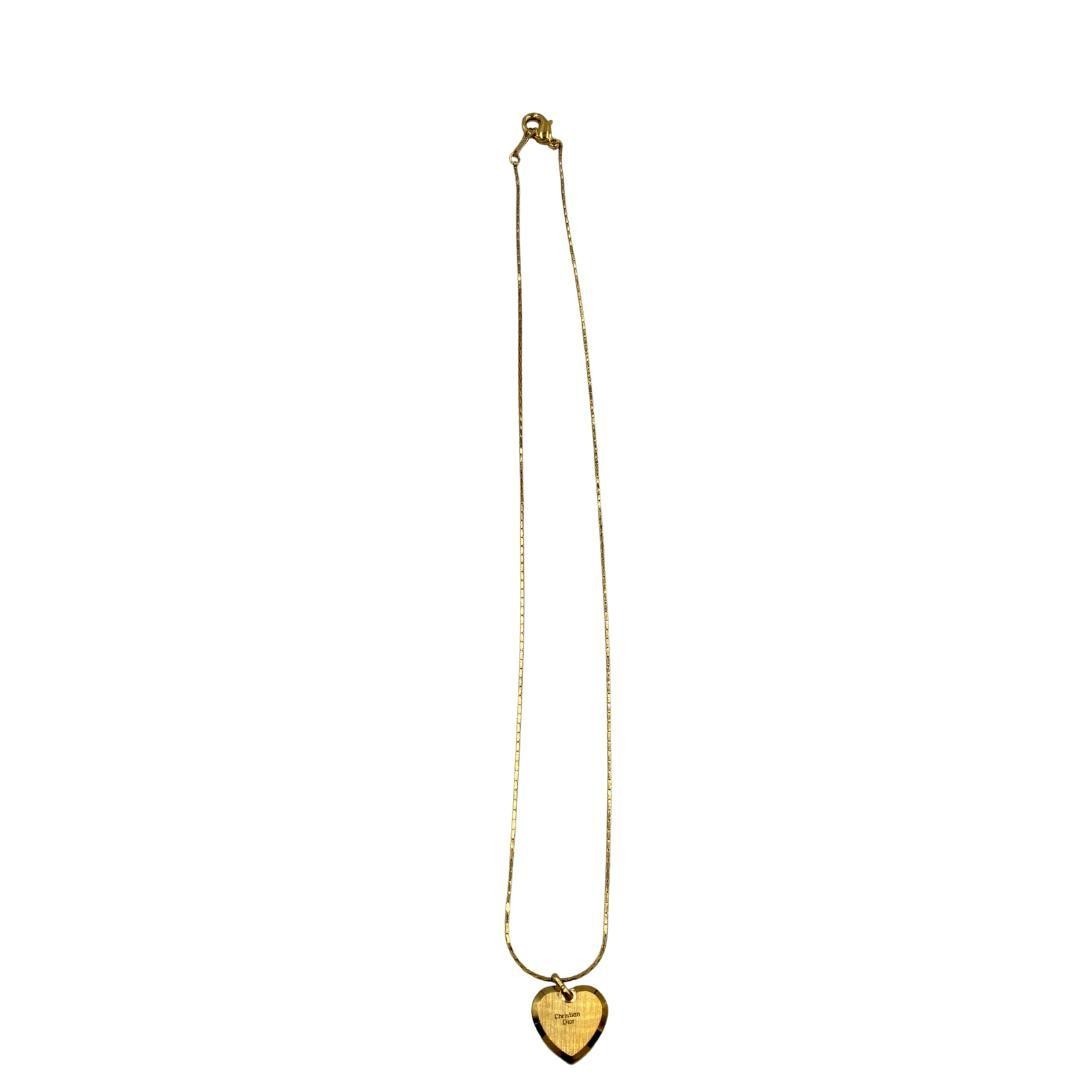 Dior Heart Motif Necklace - Gold, Metal