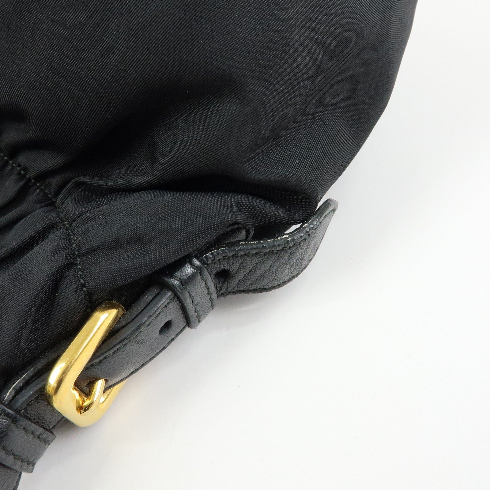 Prada Ribbon Shoulder Bag - Black, Nylon and Leather