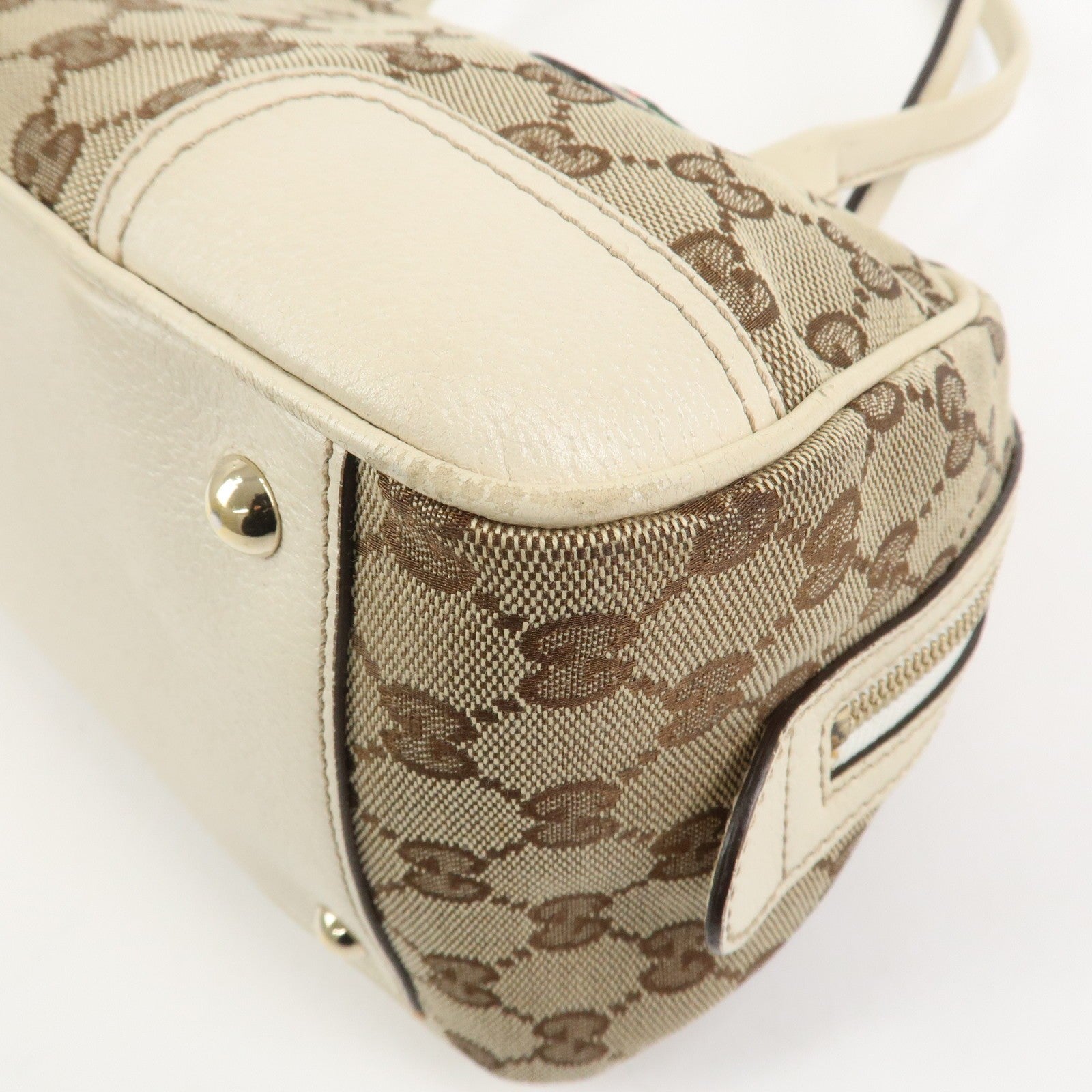 Gucci Princy Sherry Boston Bag - Brown Ivory, GG Canvas Leather