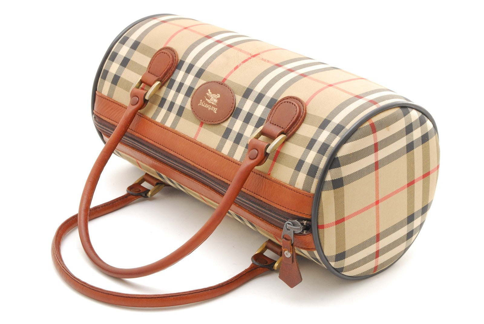 Burberry Nova Check Shadow Horse Shoulder Bag - Brown, Canvas