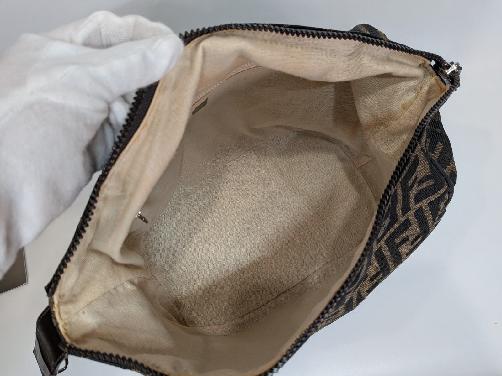 Fendi Zucca Handbag - Brown, Canvas Leather