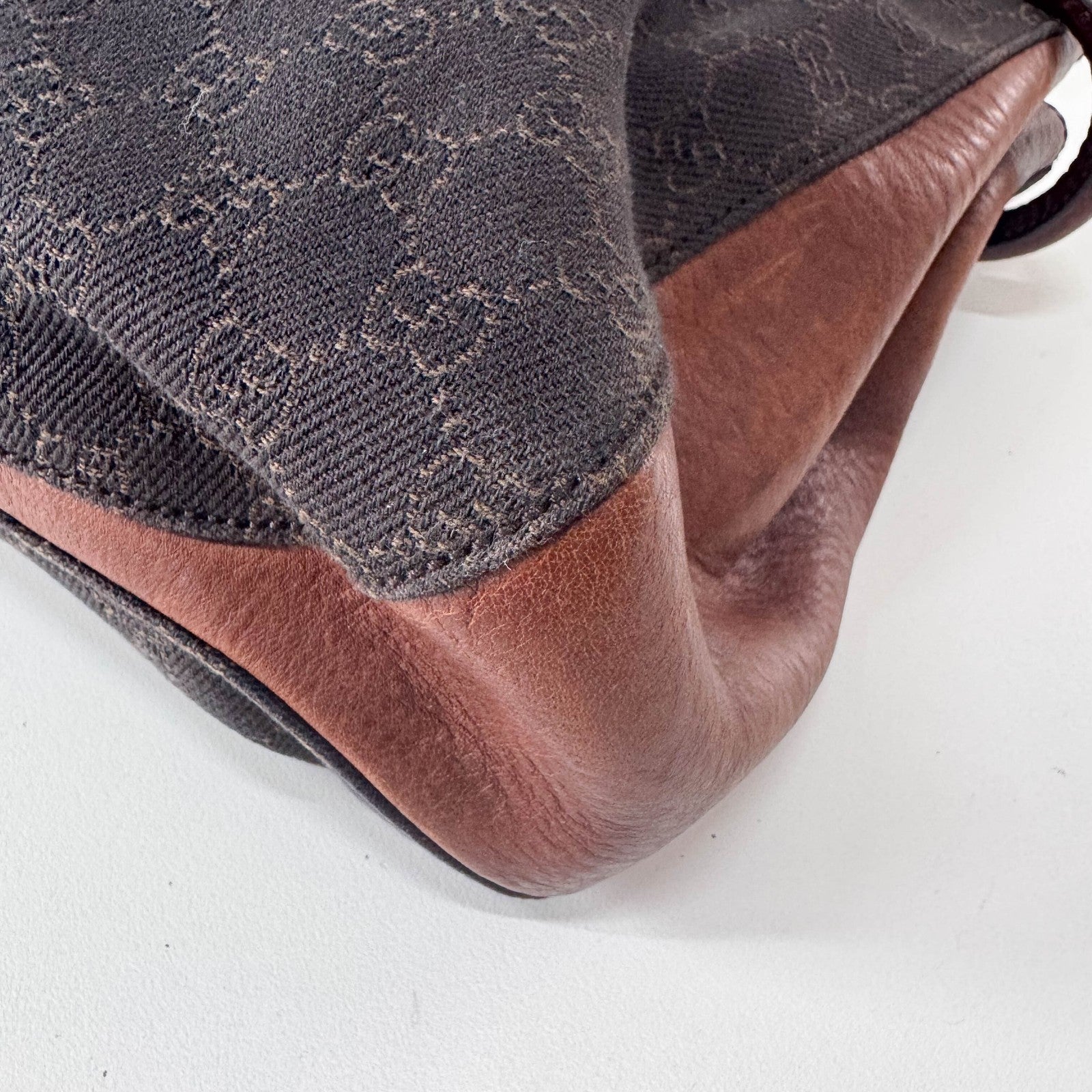 Gucci Horsebit Shoulder Bag - Brown, Canvas