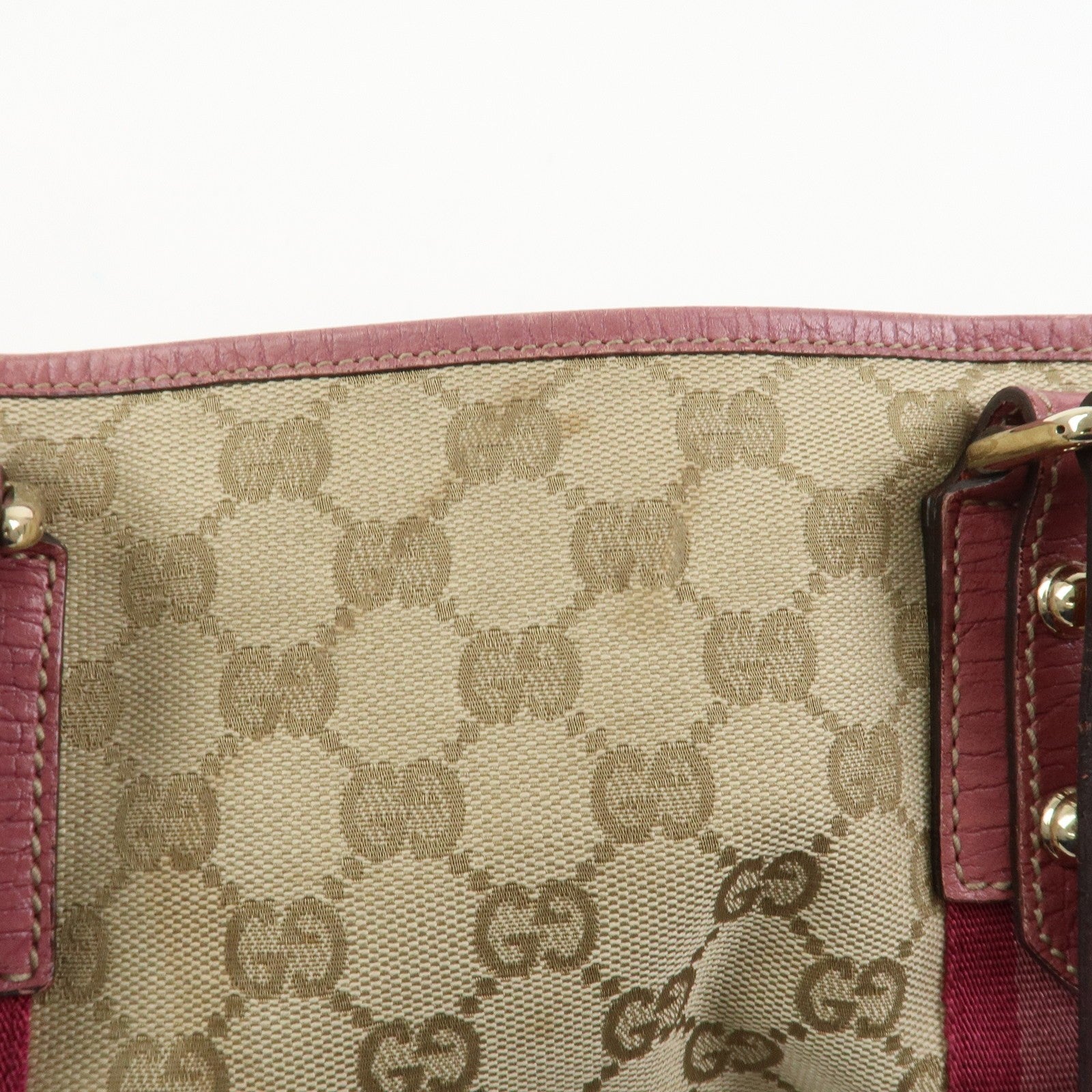 Gucci Tote Bag - Beige Pink, GG Canvas Leather