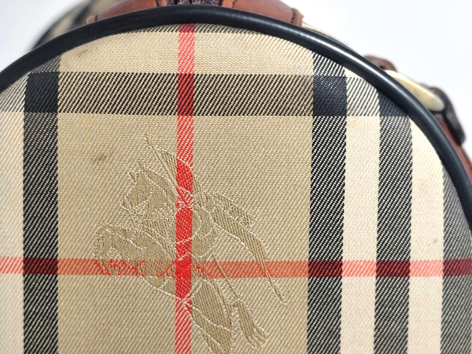 Burberry Nova Check Shadow Horse Shoulder Bag - Brown, Canvas