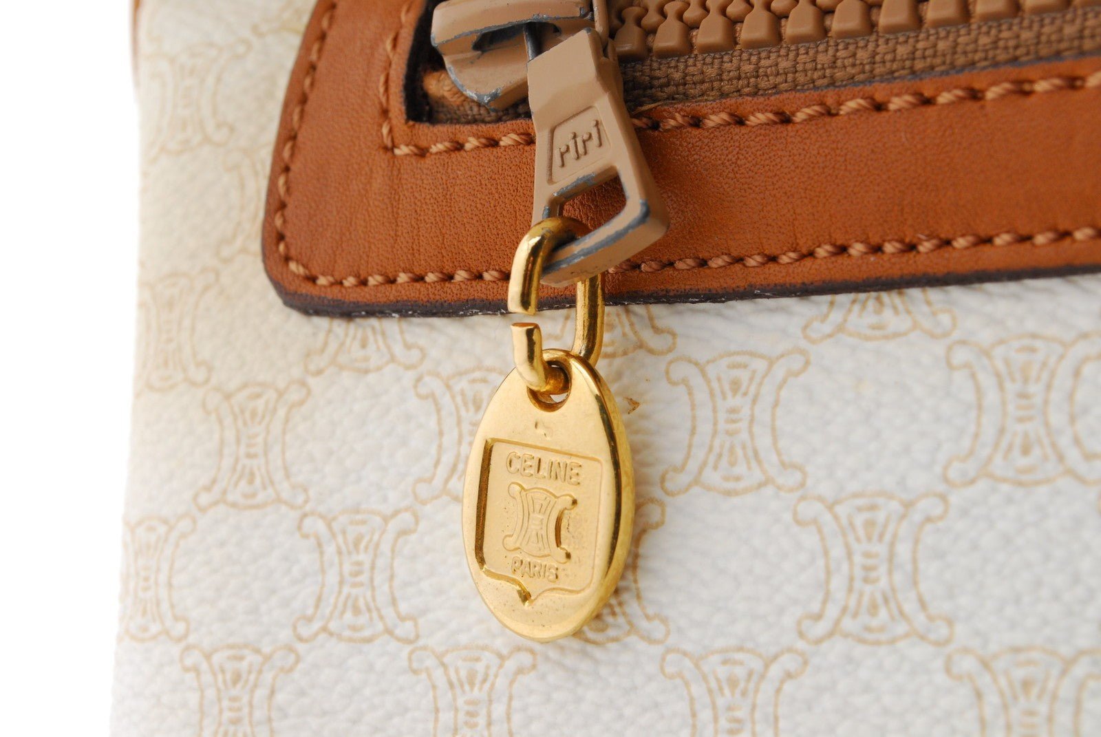 Celine Macadam Clutch - Beige, PVC Leather