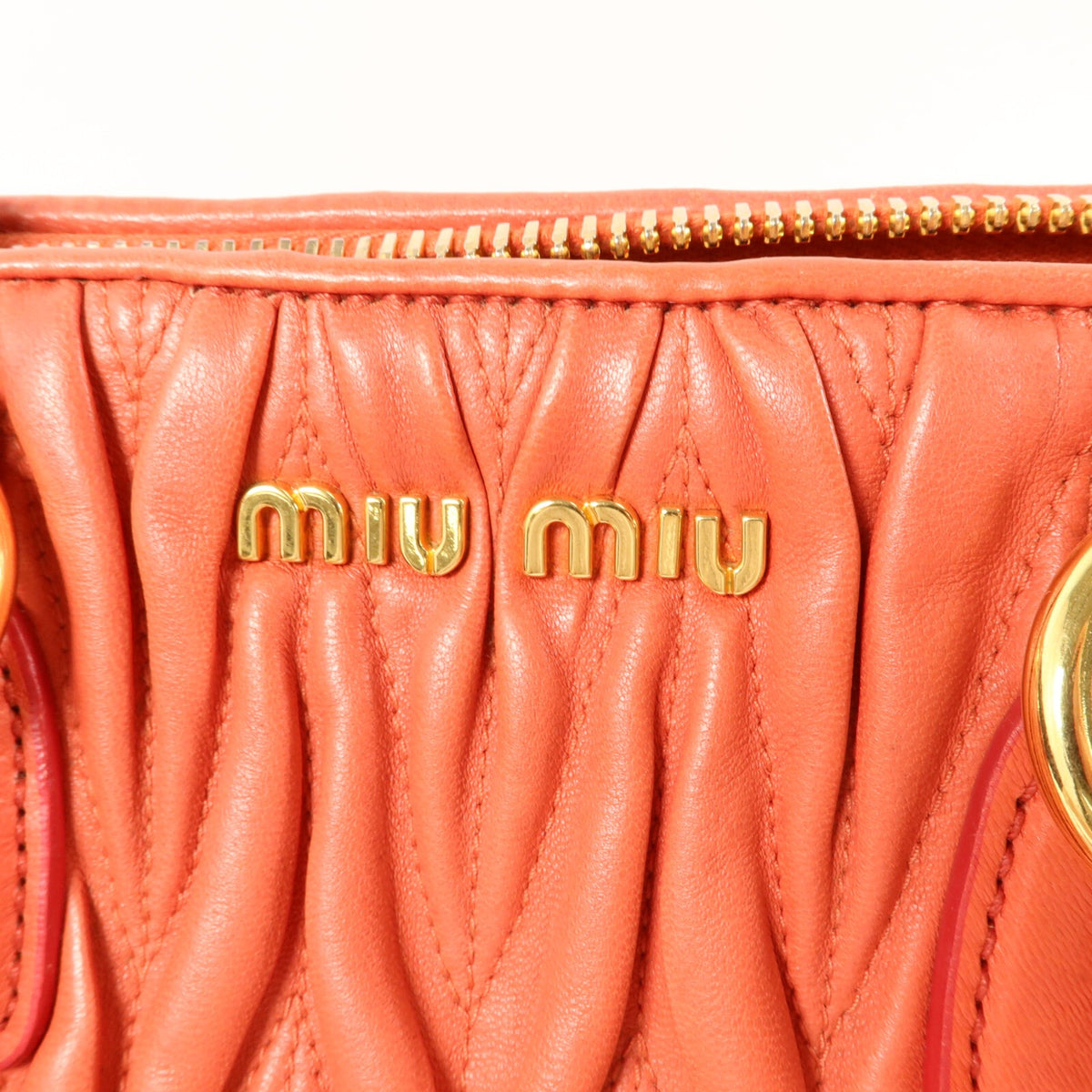 Miu Miu GHW 2 Way Shoulder Bag - Red, Lambskin Leather