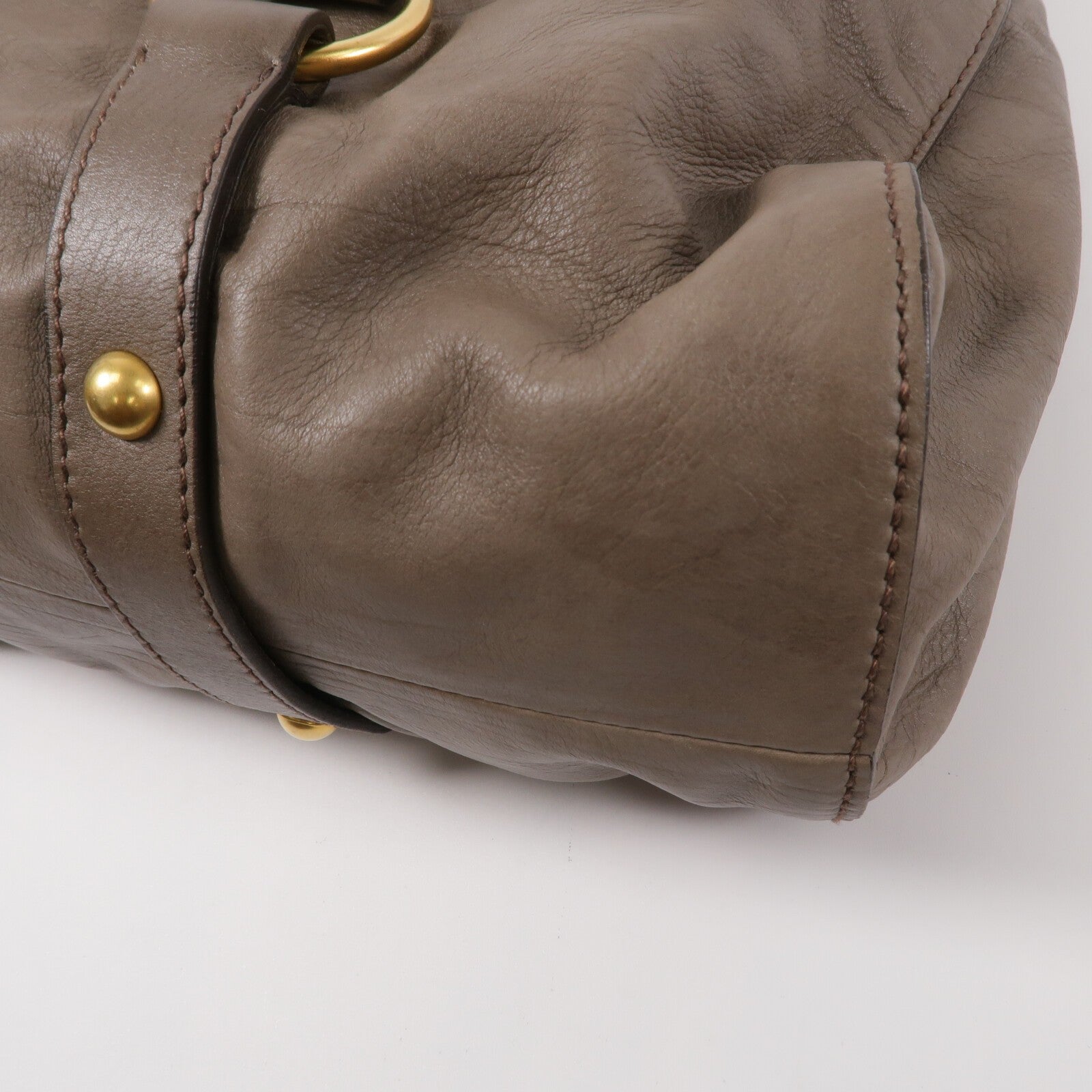 Miu Miu GHW 2 Way Shoulder Bag - Grey, Calfskin Leather