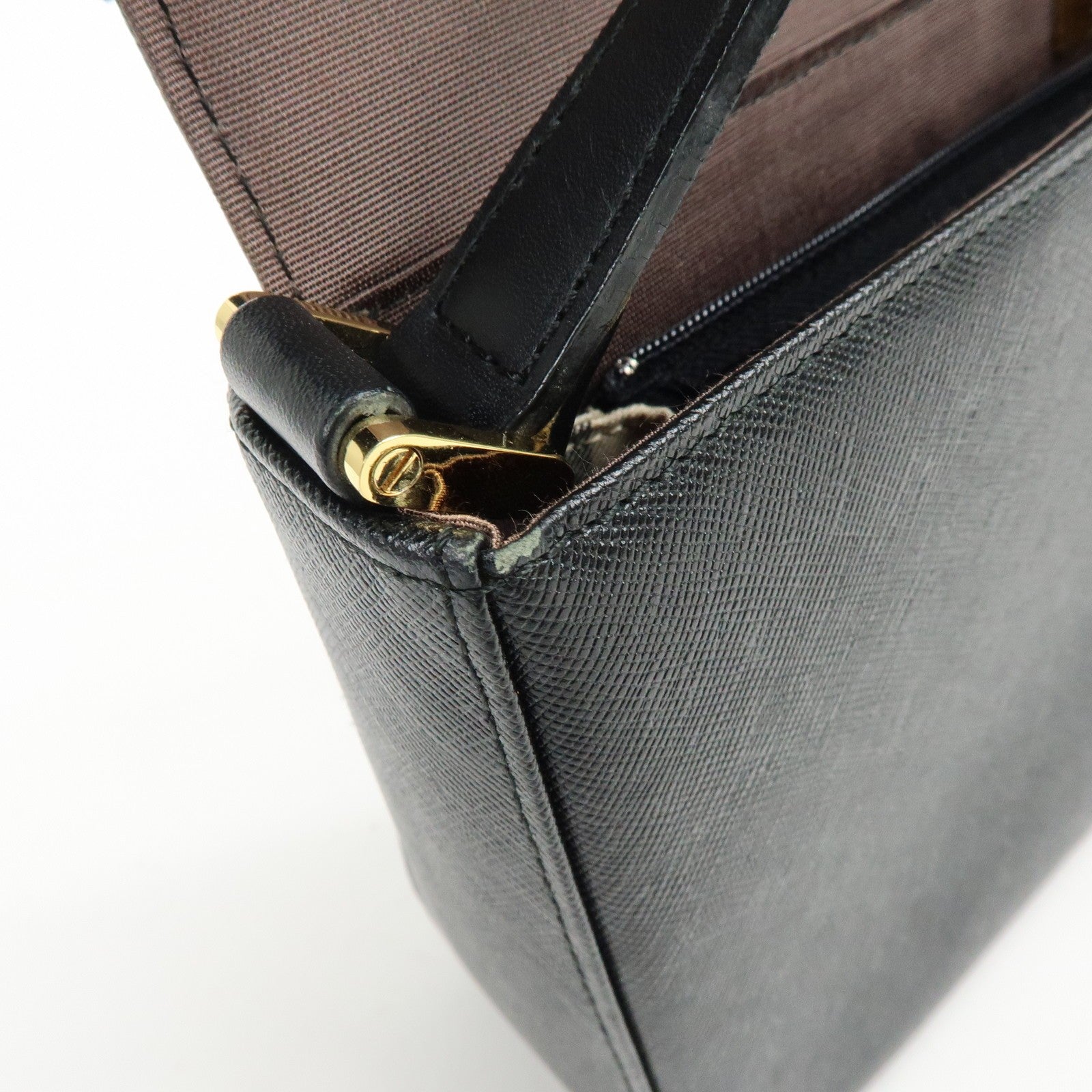 Burberry Leather Flap Shoulder Bag - Black, Leather