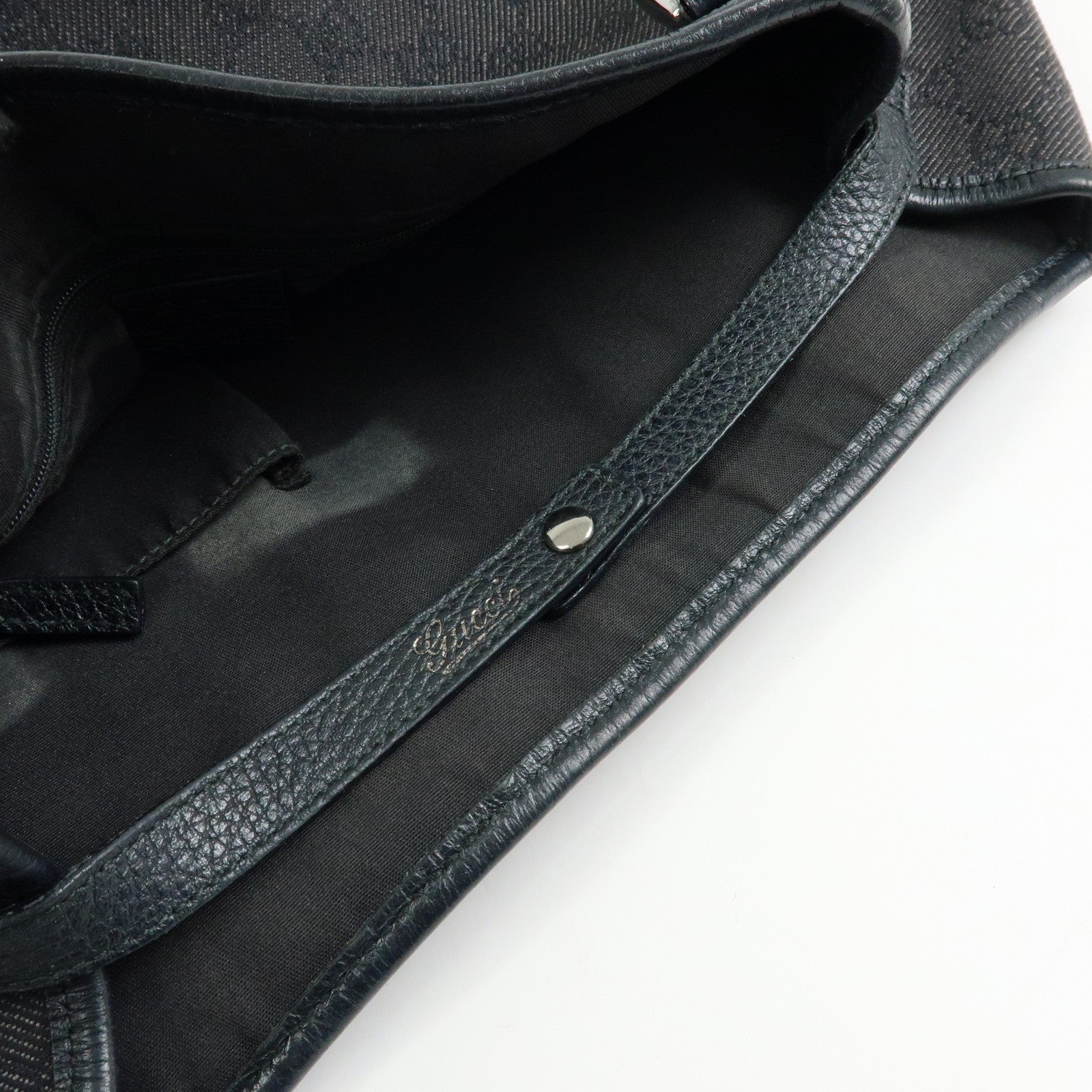 Gucci Abbey GG Monogram Tote Bag - Black, Denim