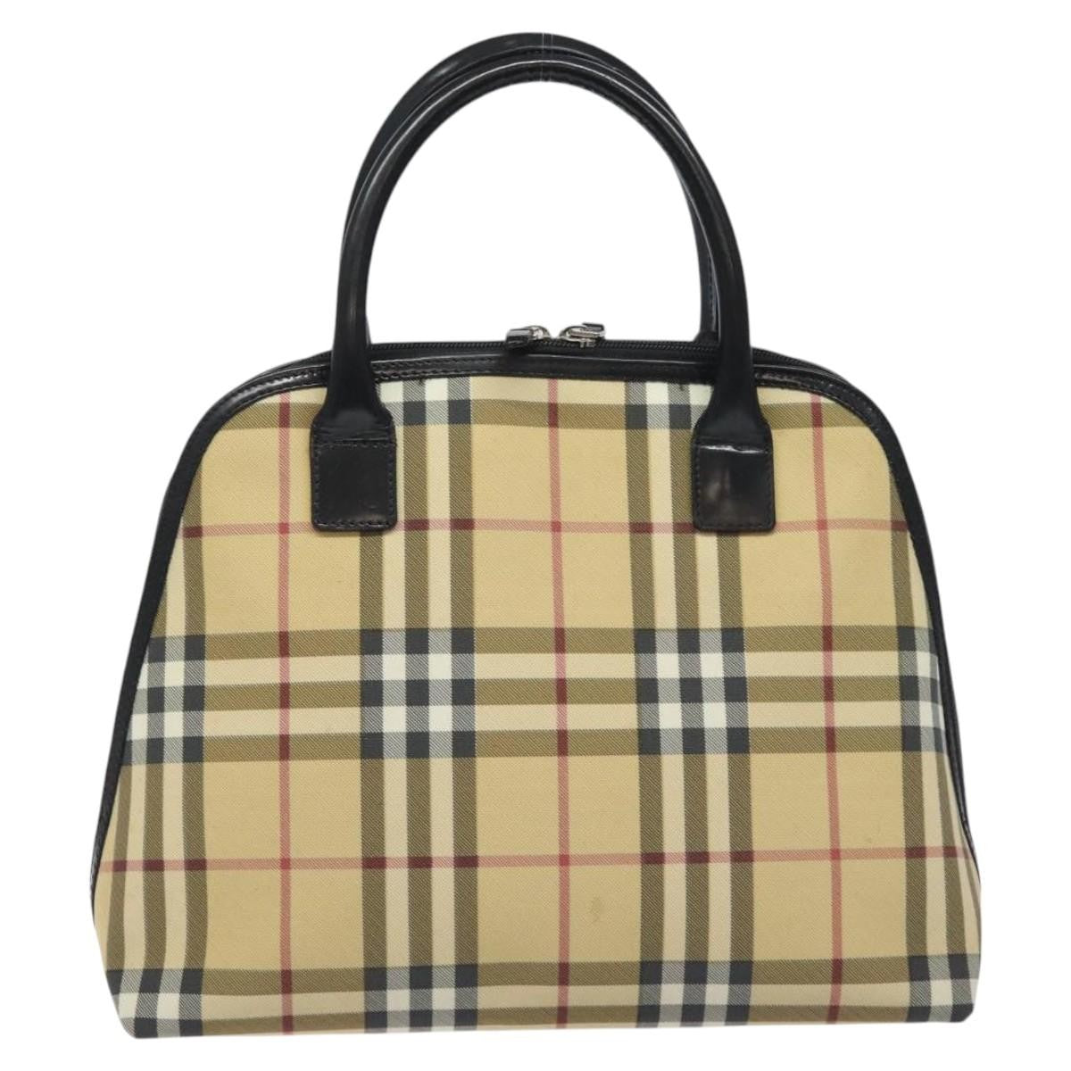 Burberry Nova Check Handbag - Beige/Silver, PVC Leather