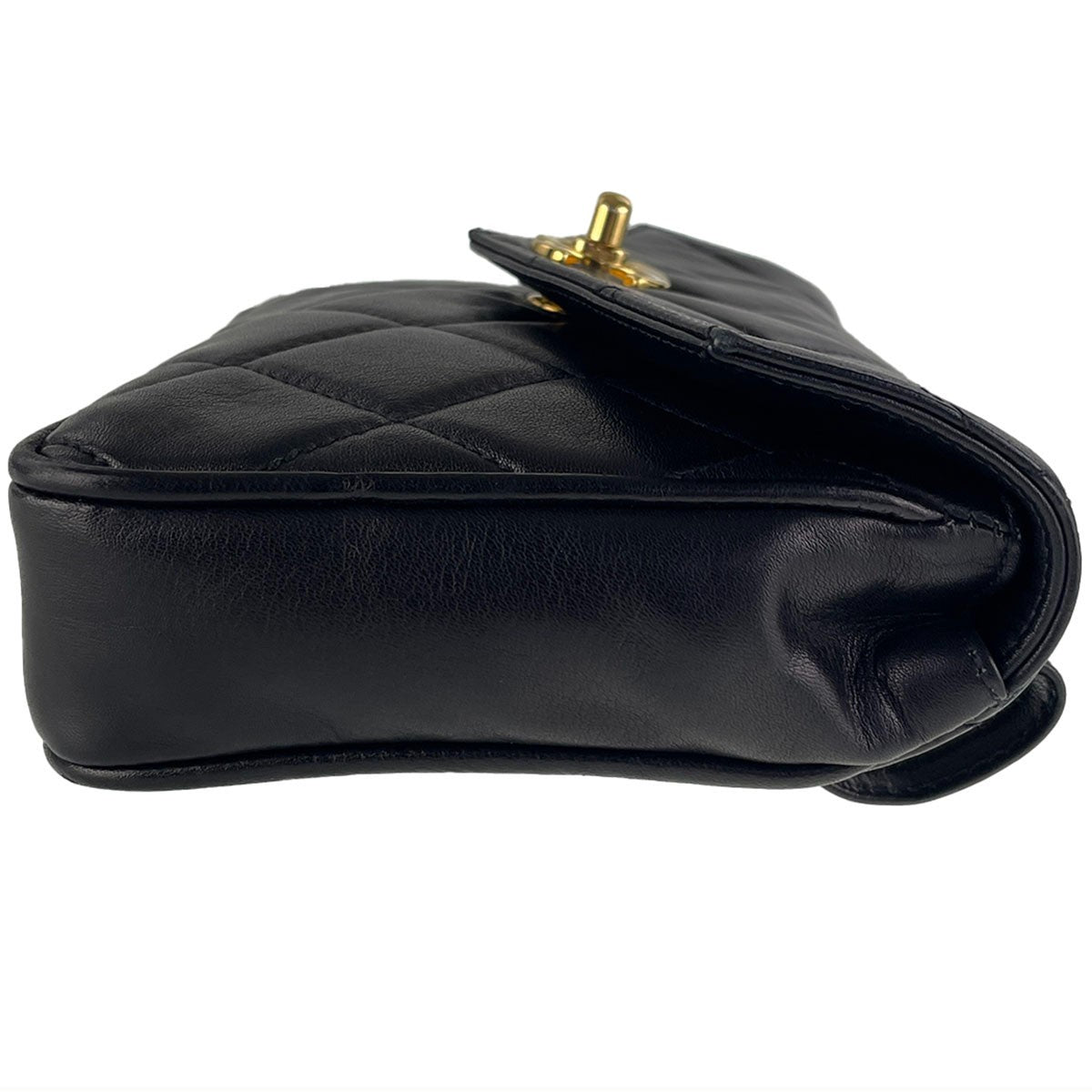 CHANEL Matelasse Waist Bag - Black, Lambskin Leather