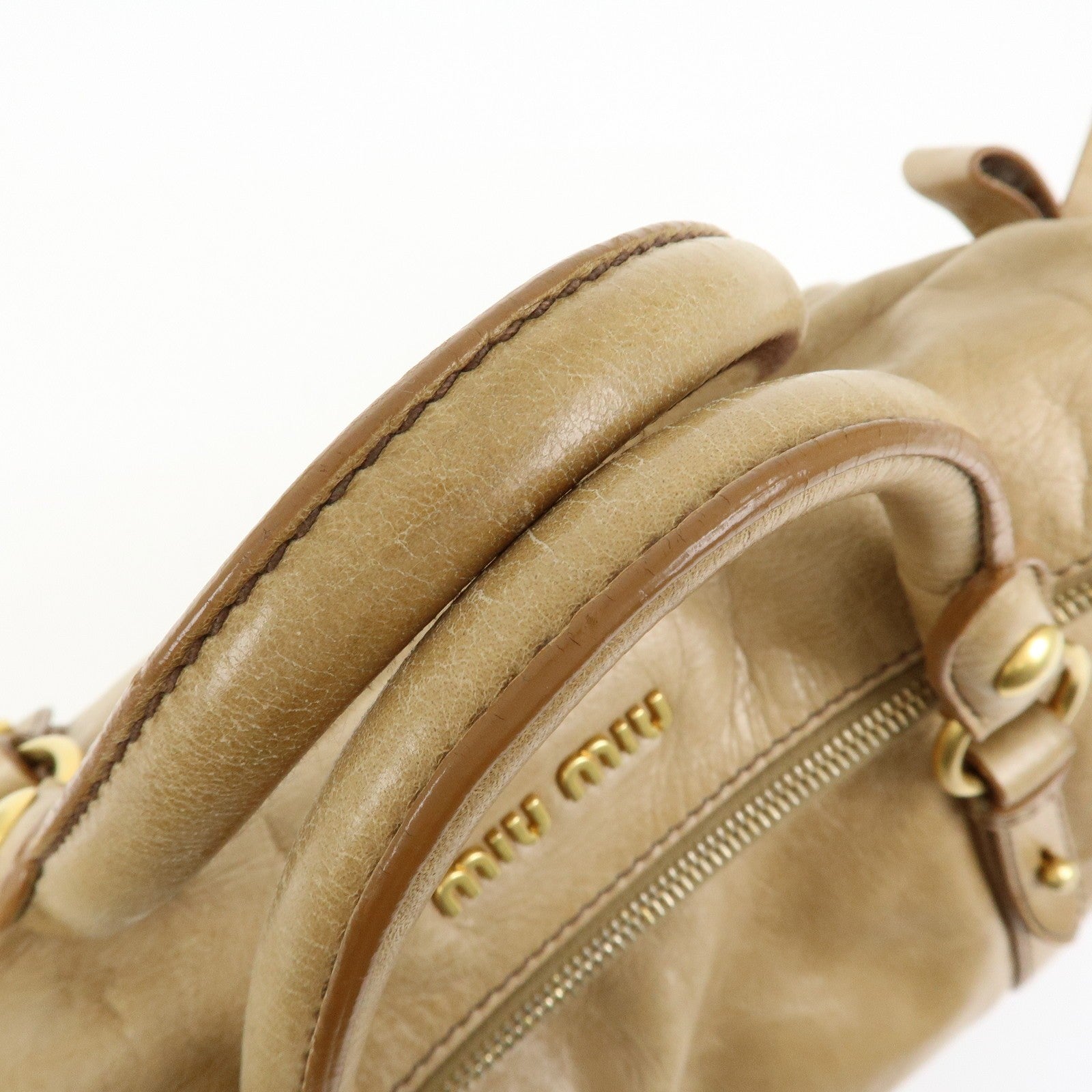 Miu Miu Handbag - Beige, Leather