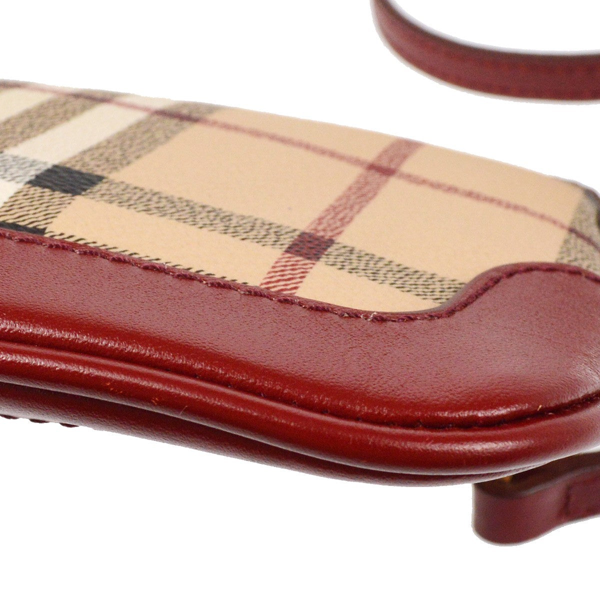 Burberry House Check Crossbody Bag - Beige Red, Leather PVC