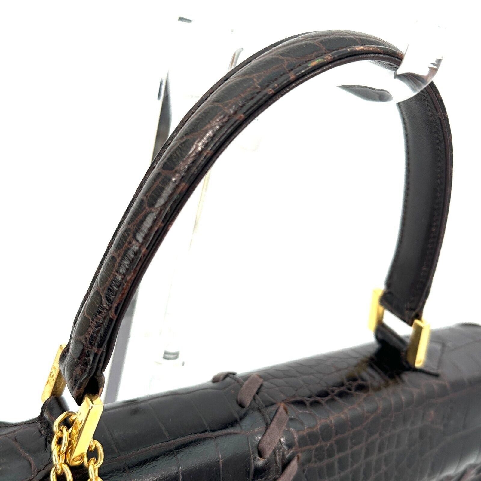 Saint Laurent Toto Handbag - Brown, Leather