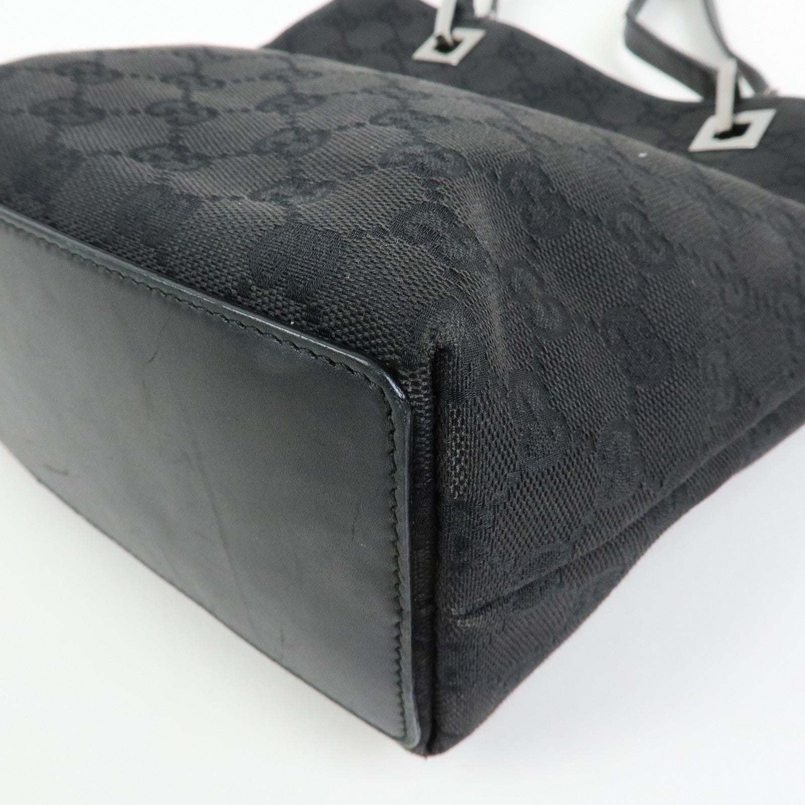 Gucci Tote Bag - Black, GG Canvas, Leather