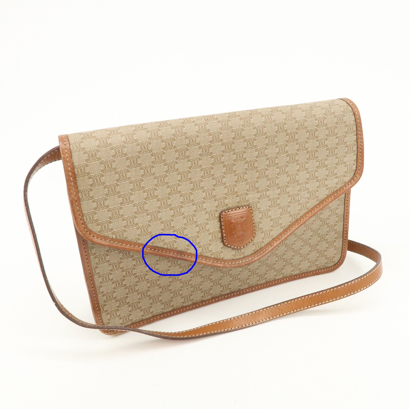 Celine C Macadam 2Way Bag - Beige Brown, PVC Leather