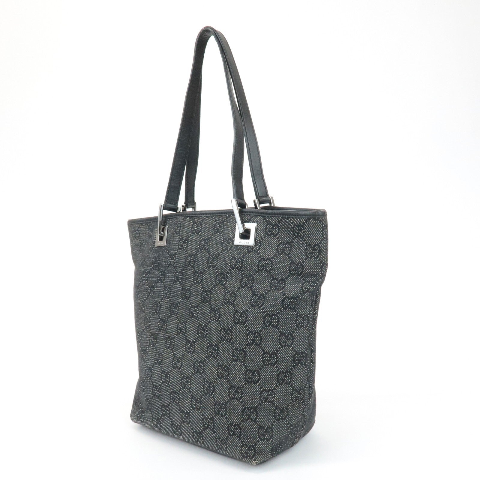 Gucci GG Canvas Tote Bag - Black, Leather