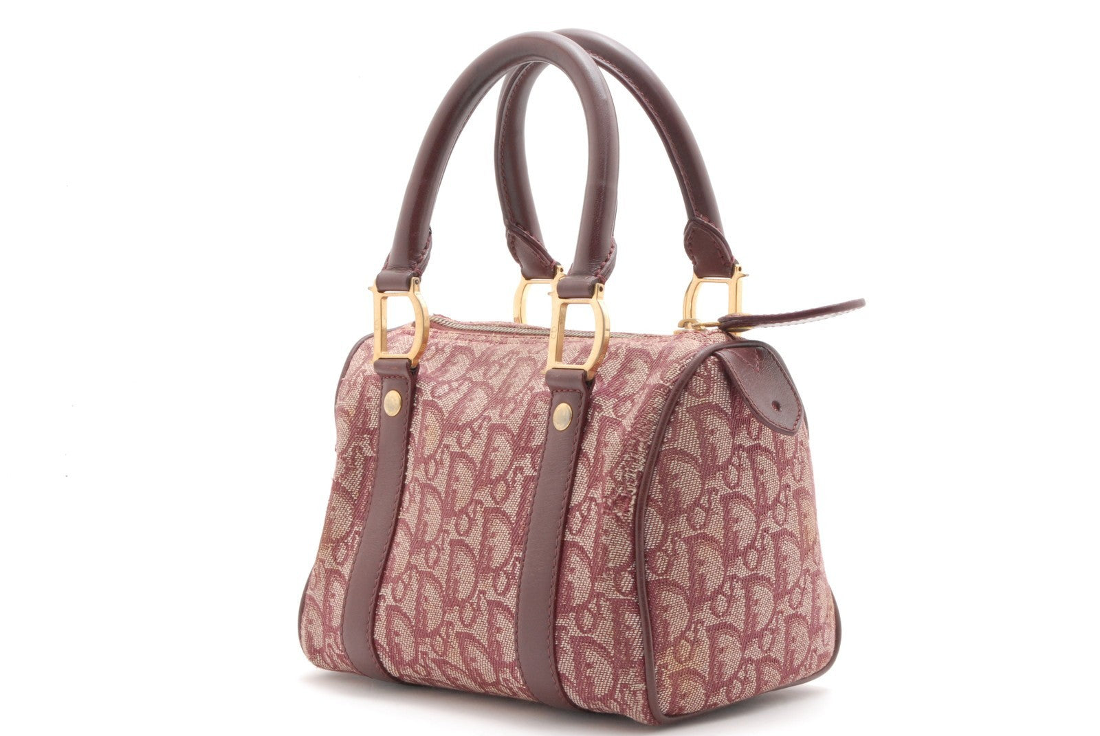 Christian Dior Trotter Handbag - Bordeaux, Canvas and Leather