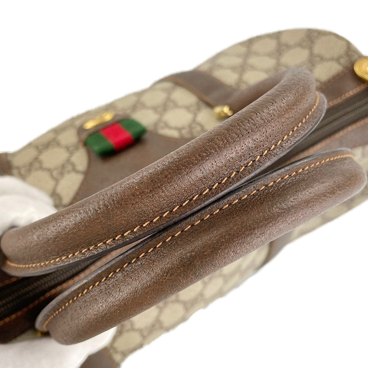 Gucci Old Gucci Sherry Line Handbag - Beige Brown, PVC Leather