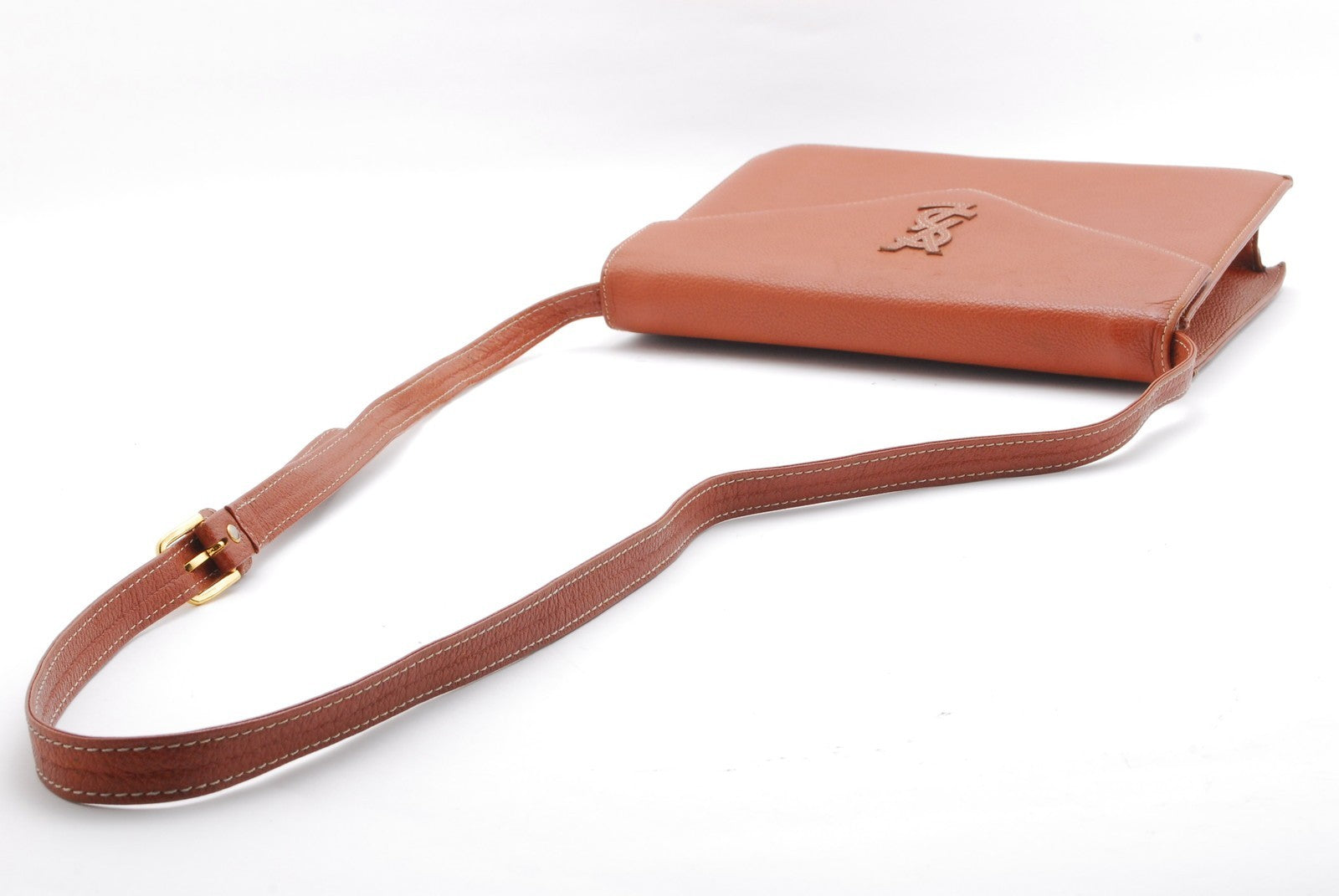 Saint Laurent Shoulder Tote Stitch Bag - Brown, Leather