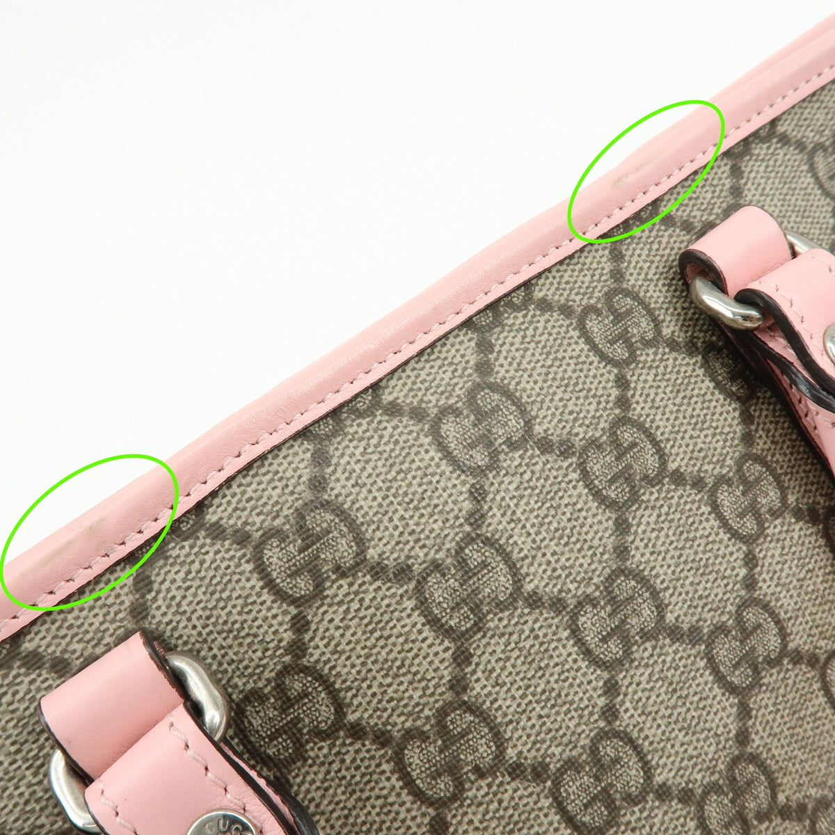 Gucci Tote Bag - Beige, Pink, GG Supreme, Leather