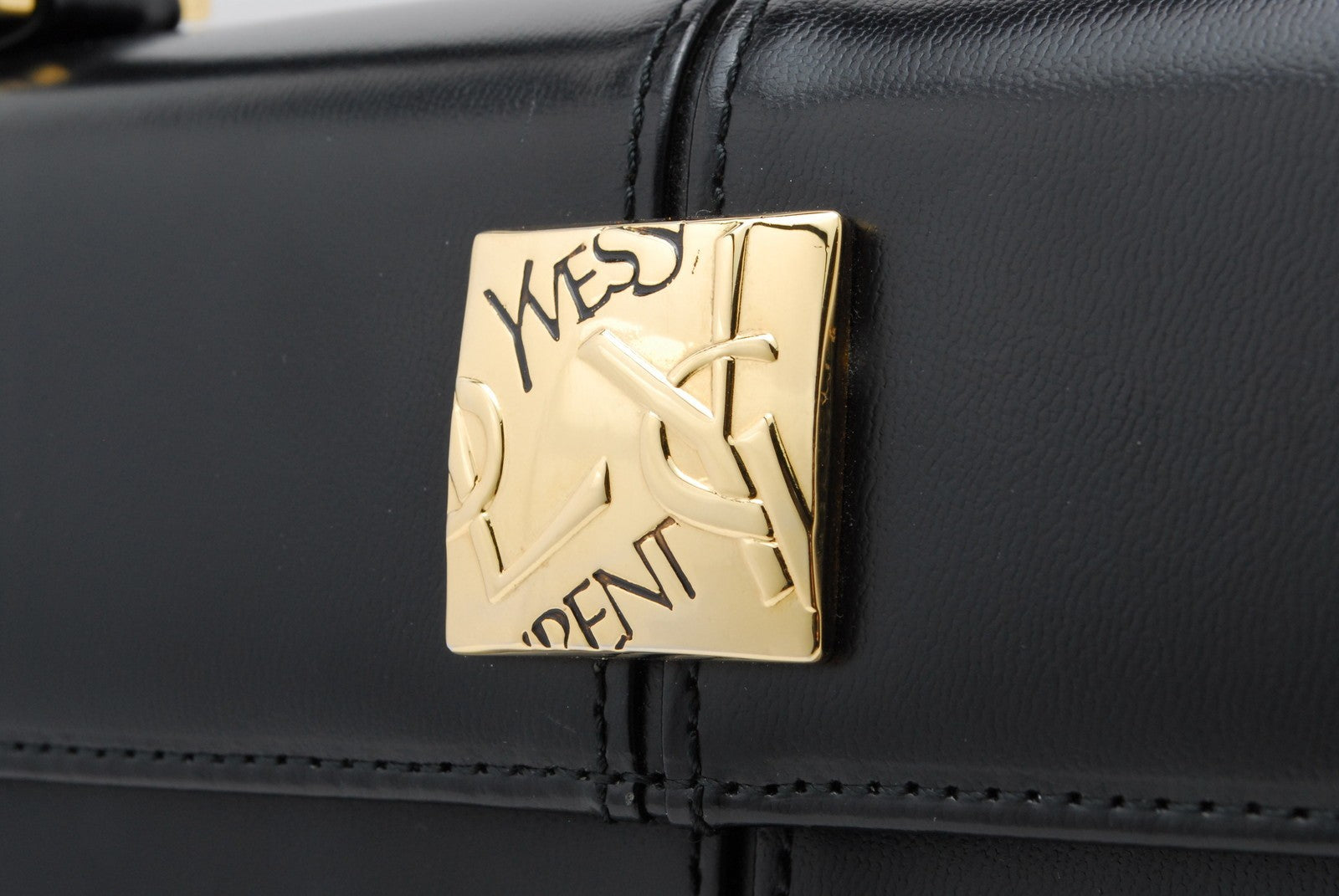 Saint Laurent Yves Saint Laurent Tote Hand Bag - Black, Leather