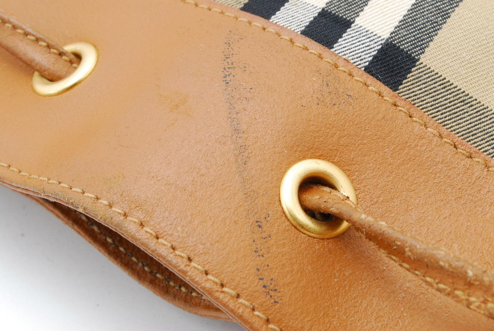 Burberry Burberrys Nova Shoulder Hand Bag - Beige, Canvas