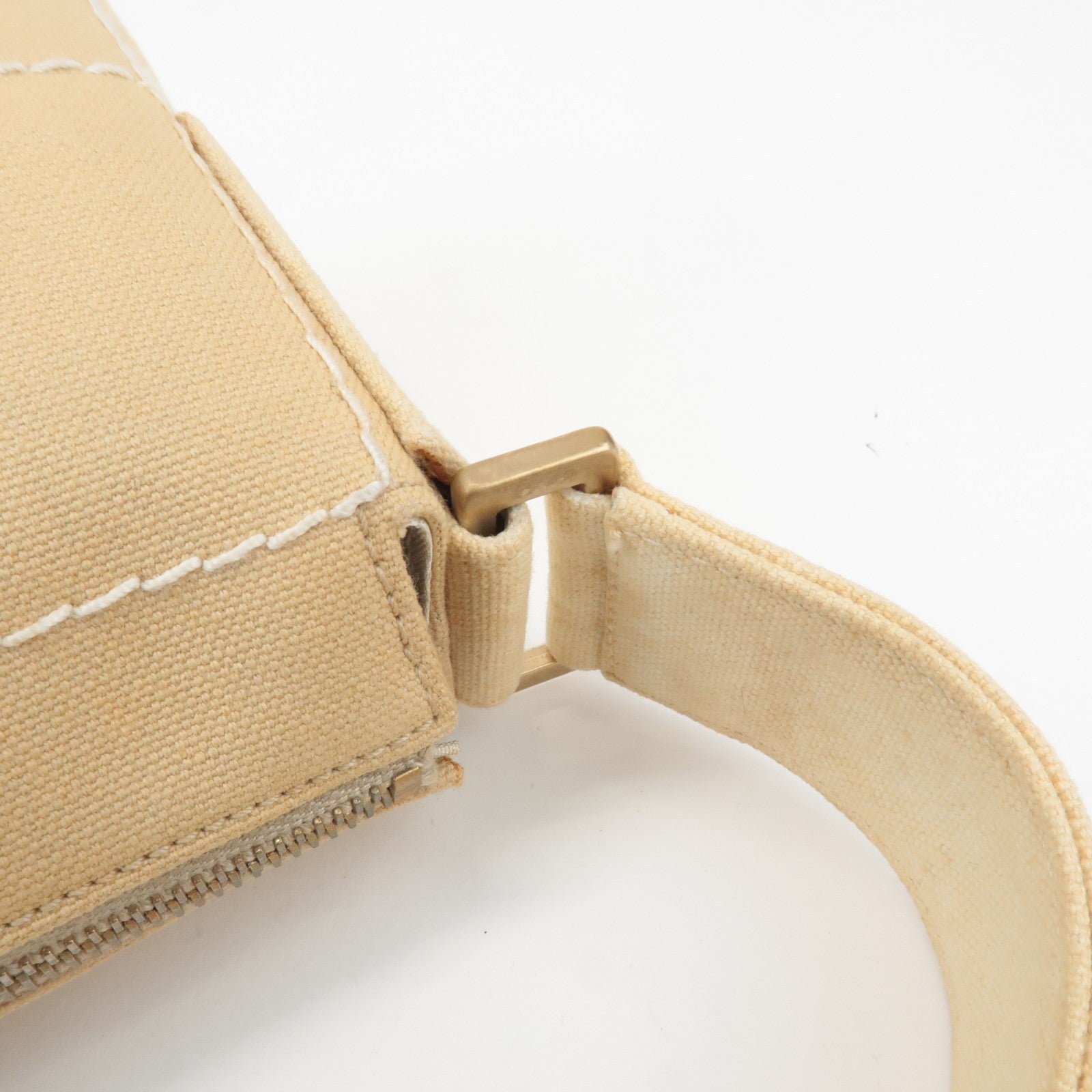 Chanel Wild Stitch Shoulder Bag - Beige, Canvas