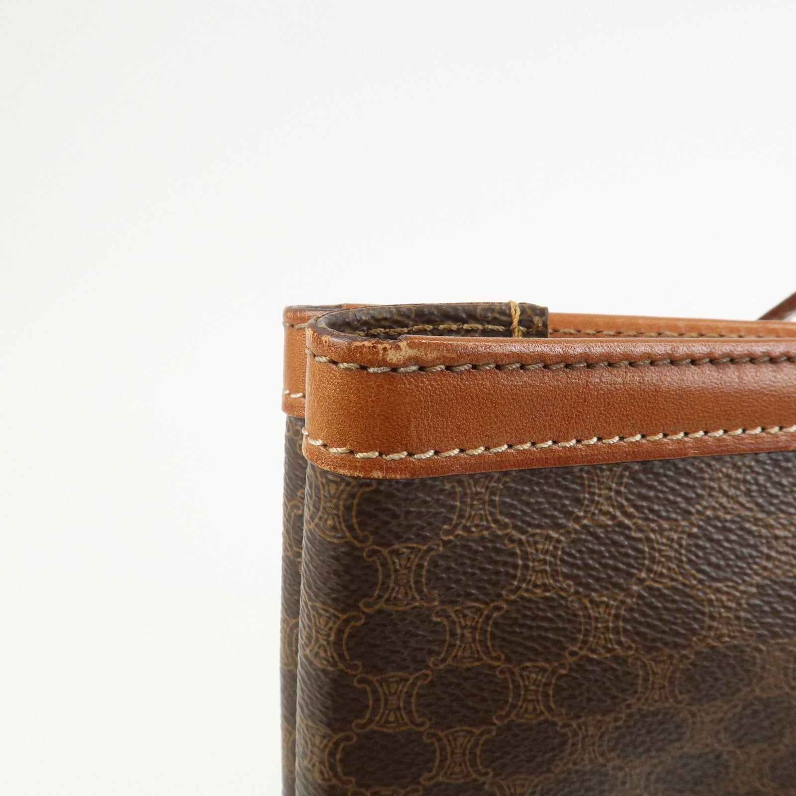 Celine Macadam Tote Bag - Brown, PVC Coated Canvas and Leather