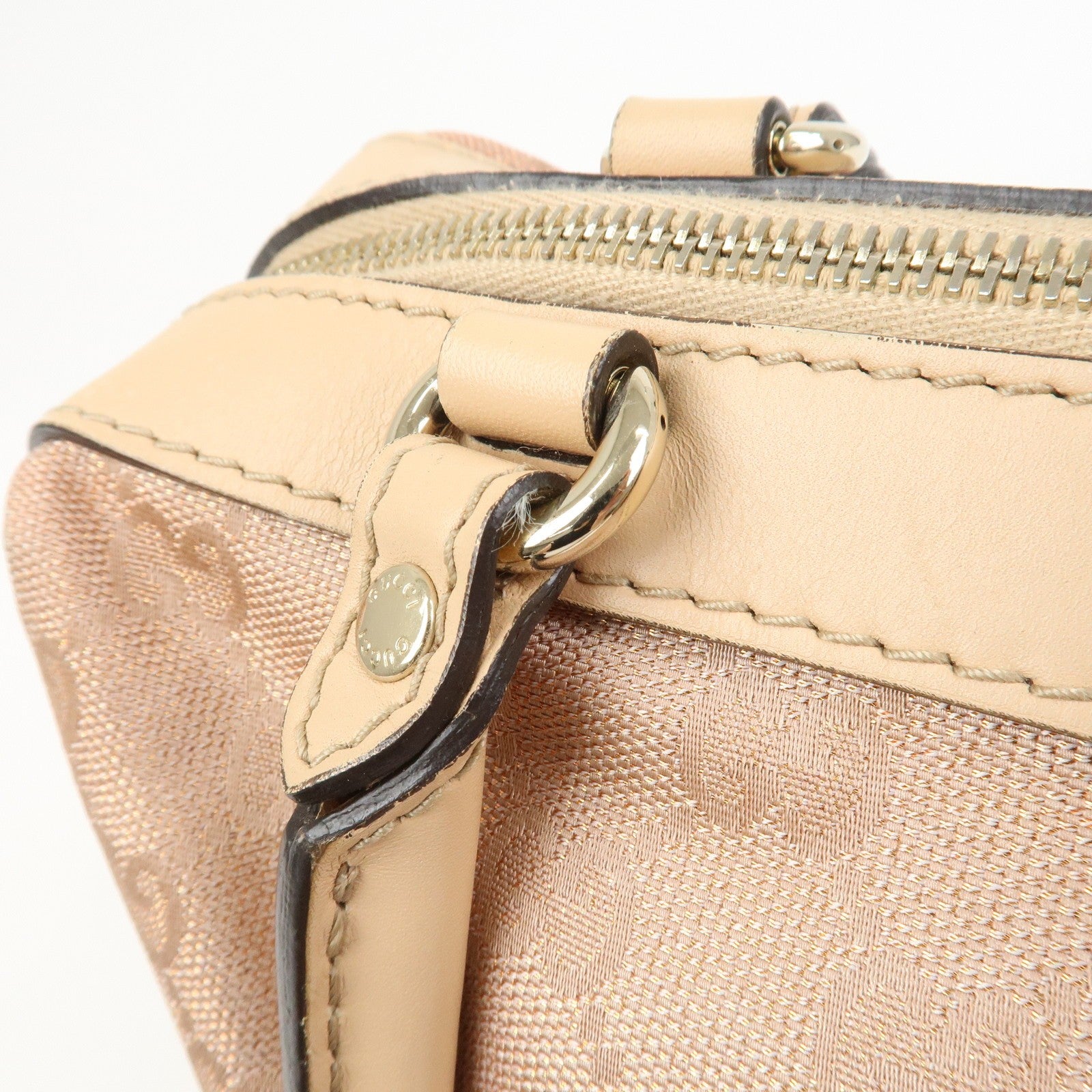 Gucci Lovely Heart GG Monogram Mini Boston Bag - Pink Beige, Canvas