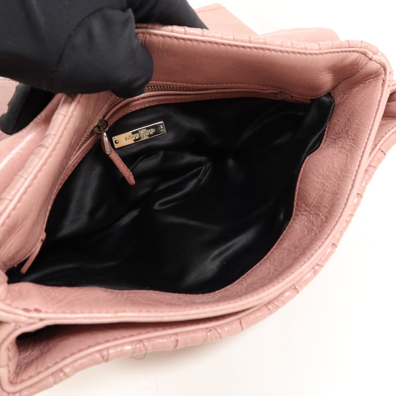 Miu Miu SHW Shoulder Bag - Pink, Calfskin Leather