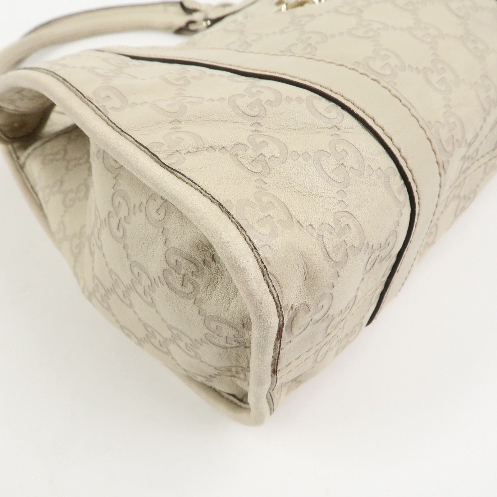 Gucci Guccissima Shoulder Hand Bag - Ivory, Leather