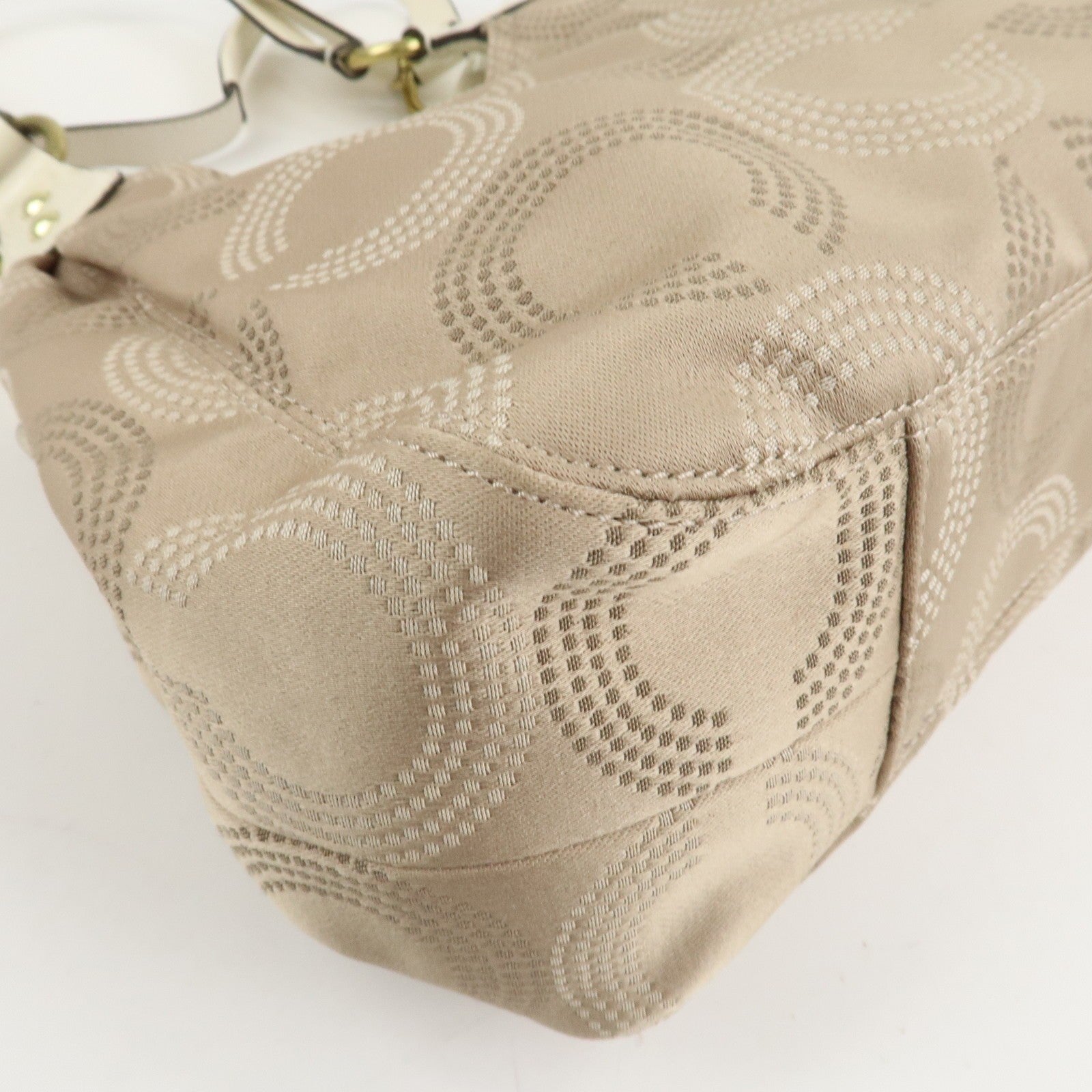 Coach Dot Op Art Hobo Handbag - Beige, Canvas