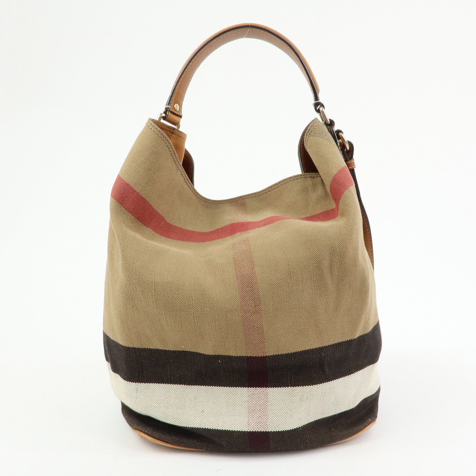 Burberry 2way Bag Shoulder Bag - Beige, Canvas and Leather