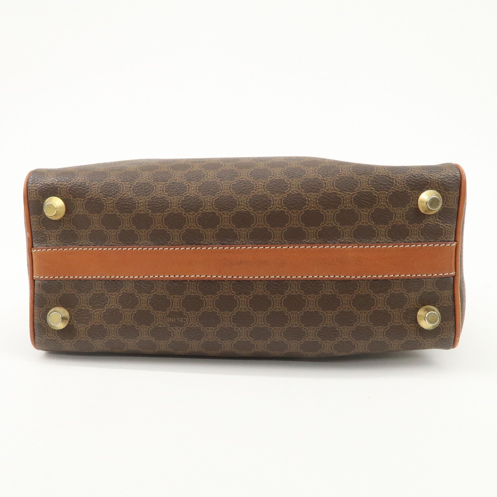 Celine Macadam Hand Bag - Brown, PVC Leather