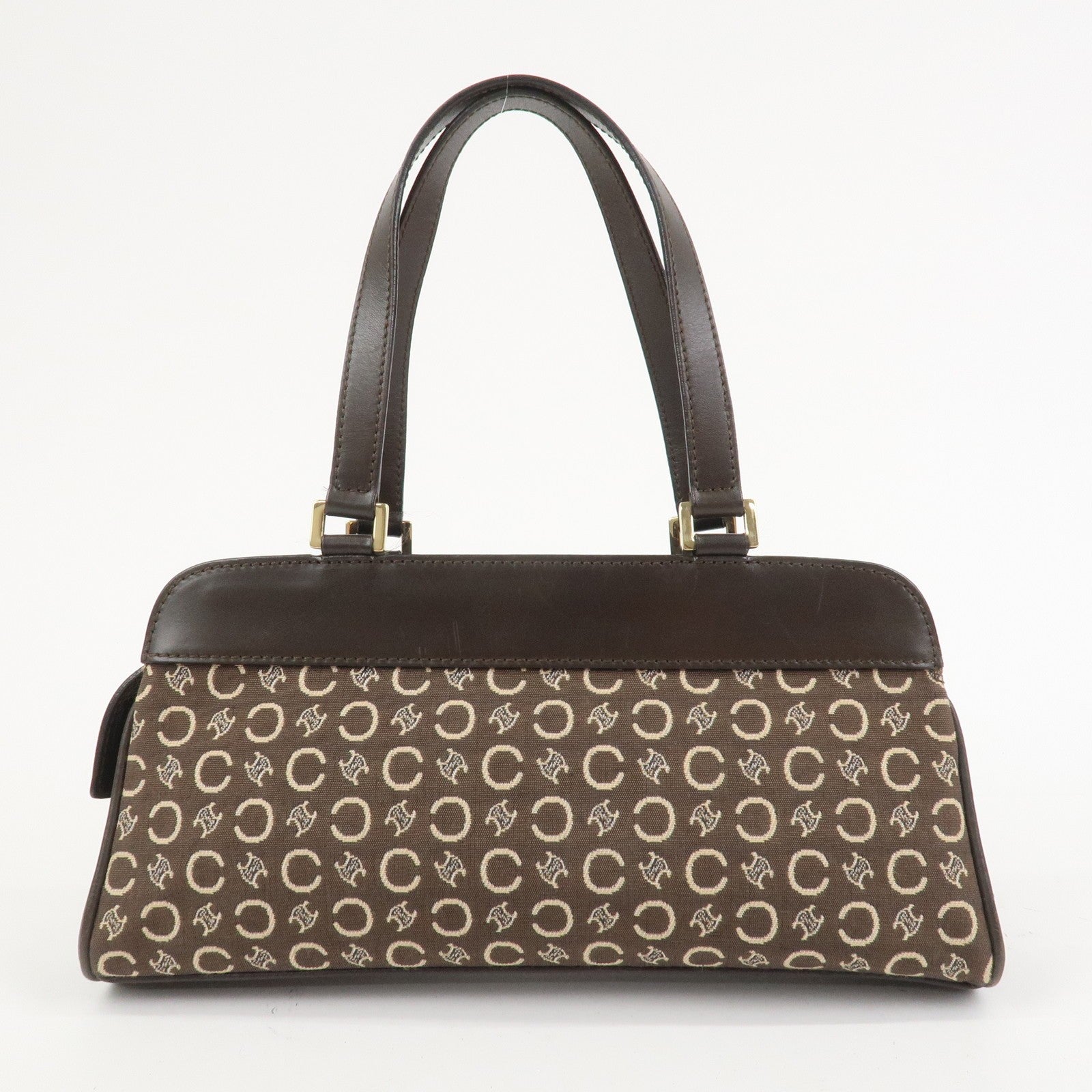 Celine C Macadam Hand Bag - Brown, Canvas and Leather
